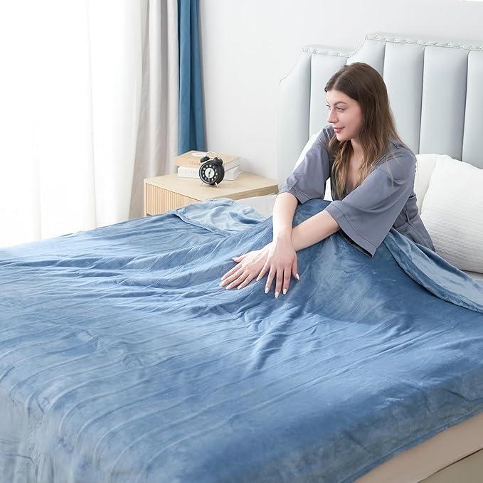 Manta Eléctrica Eydna Throw 127x152cm 6 Niveles Calor Azul