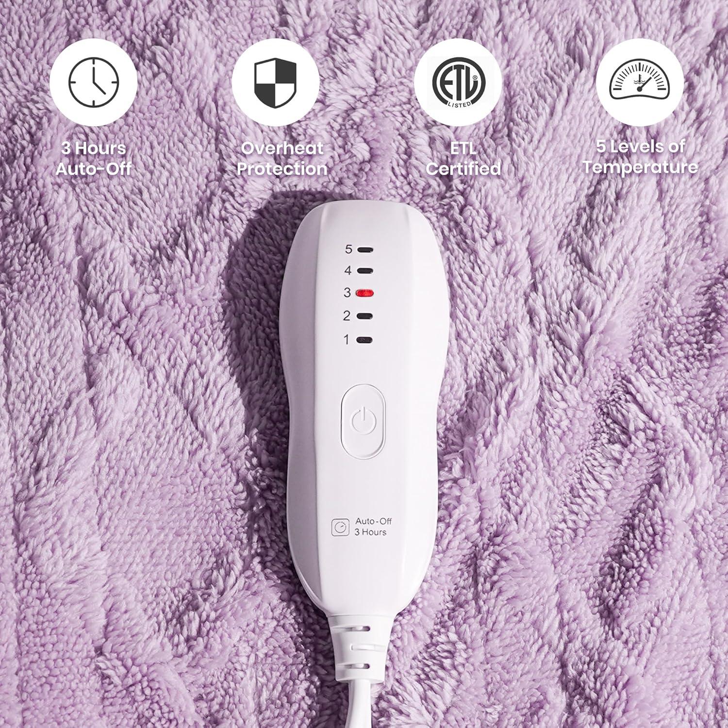 Manta Calentada Eléctrica Aheadpret 127x152cm 5 Niveles Calor