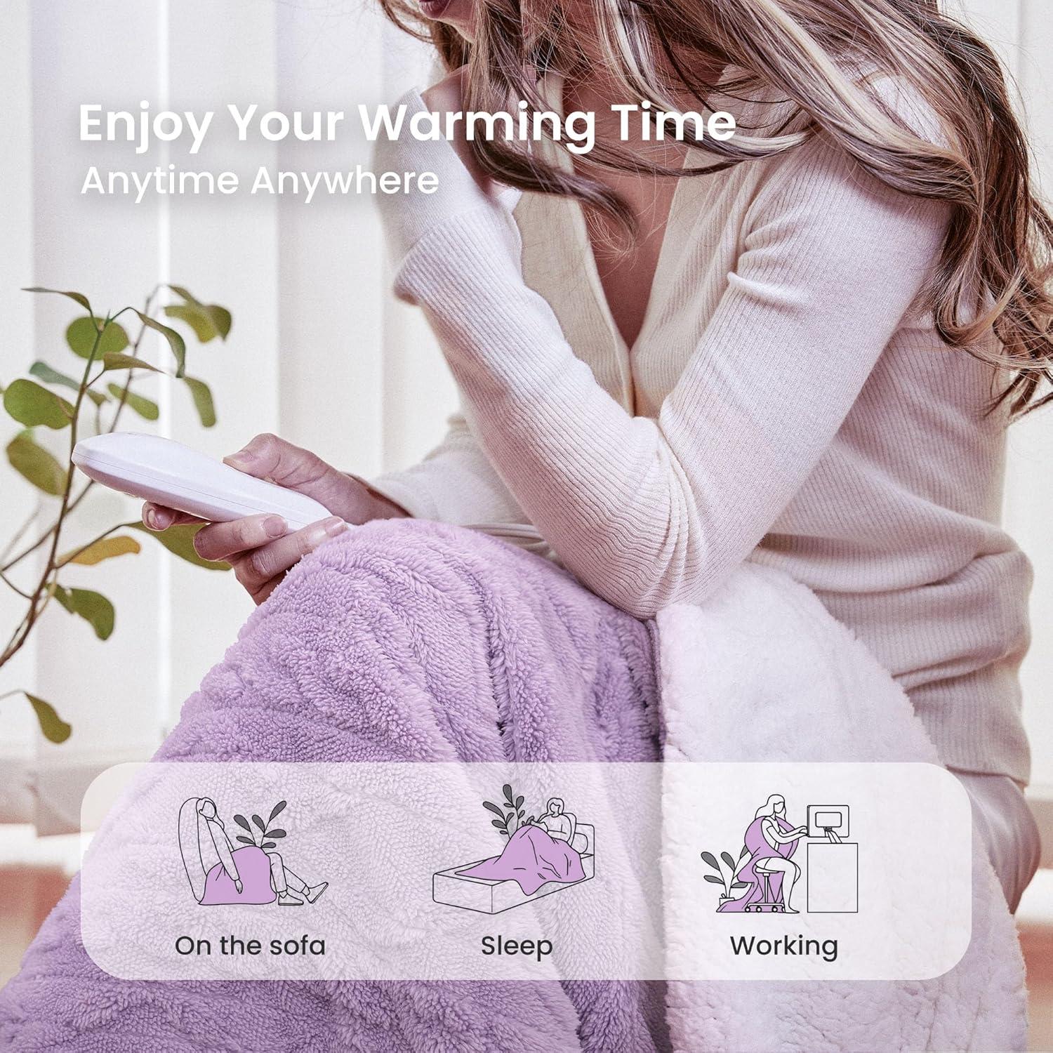 Manta Calentada Eléctrica Aheadpret 127x152cm 5 Niveles Calor