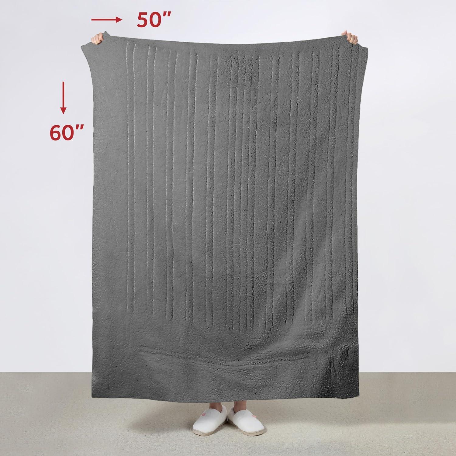 Manta eléctrica Sunbeam Royal Sherpa 127x152 cm gris