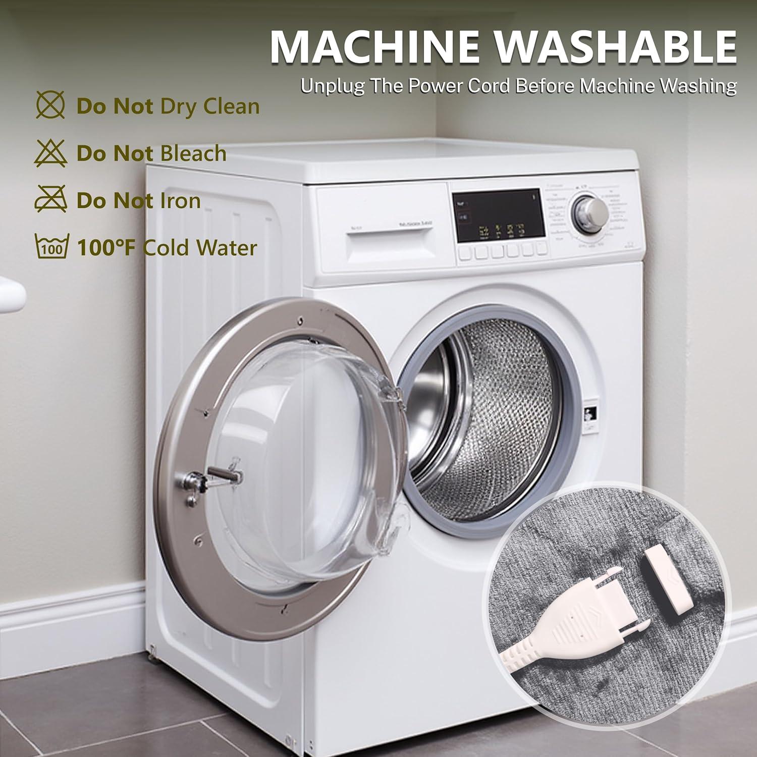 Manta Eléctrica Cozorbt 127x152 cm Reversible Suave con 10 Niveles de Calor