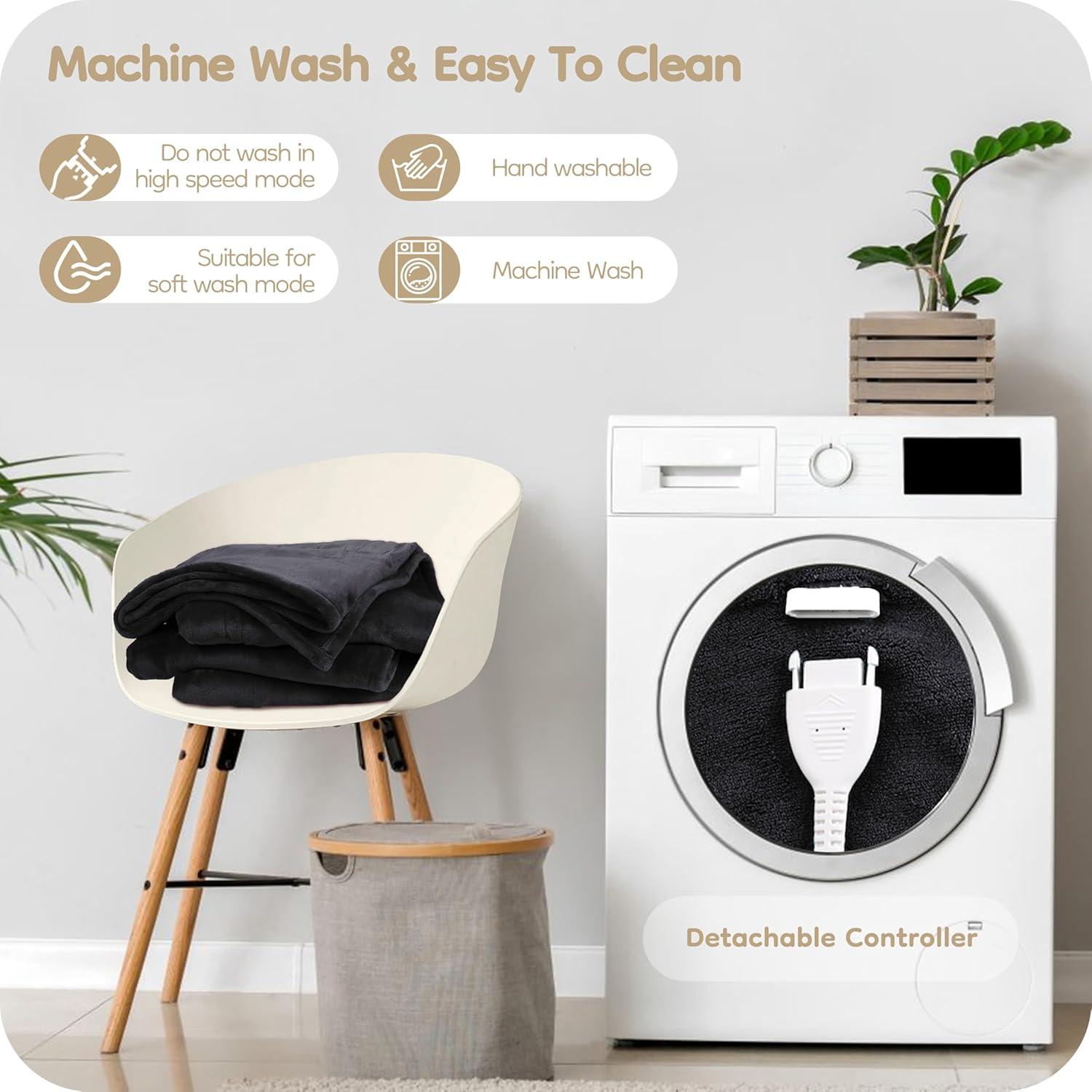 Manta Eléctrica Térmica LaffyLo Completo 182x213 cm Gris