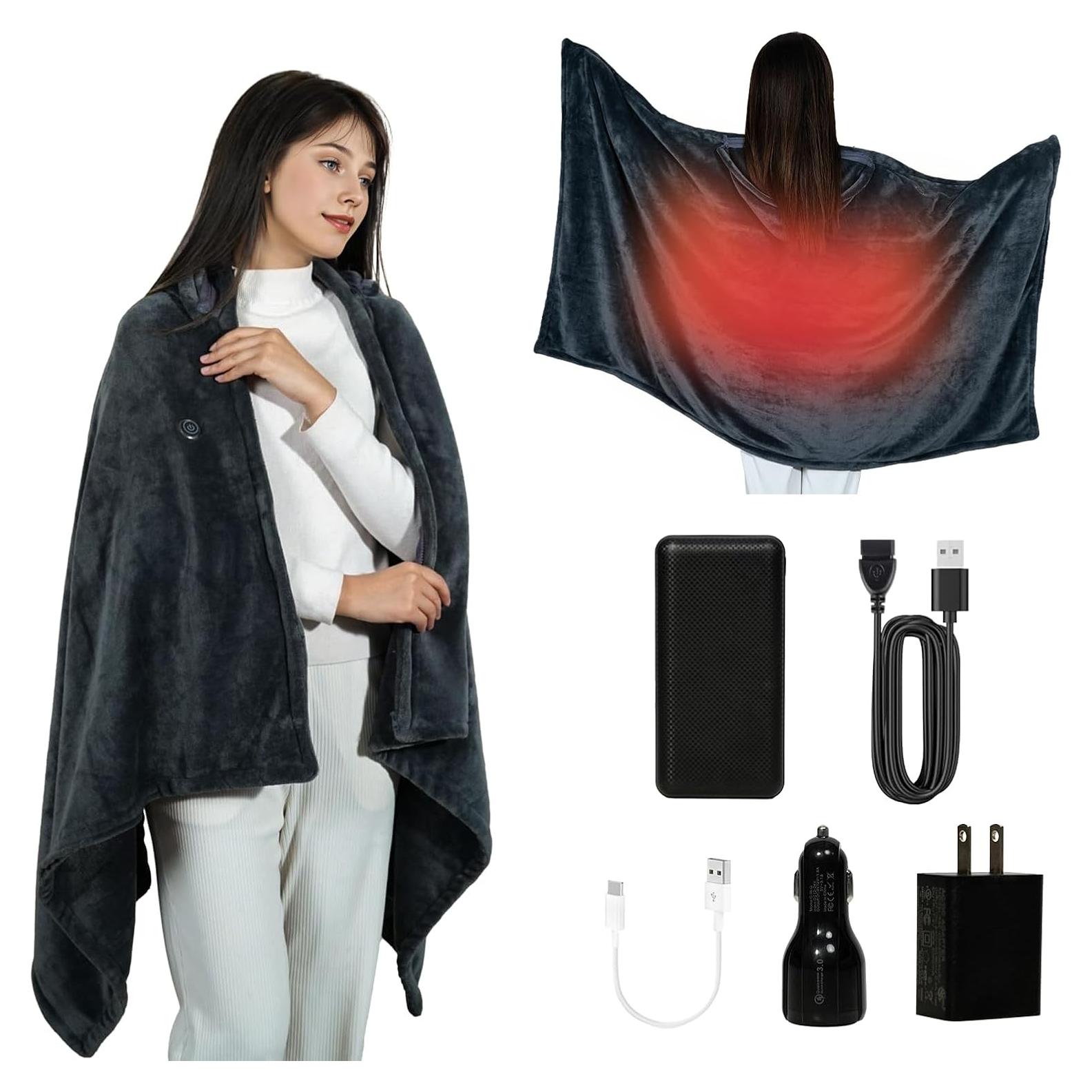 Manta Calentada Sin Cable MIMYTH 173x97cm 20000mAh 3 Temperaturas