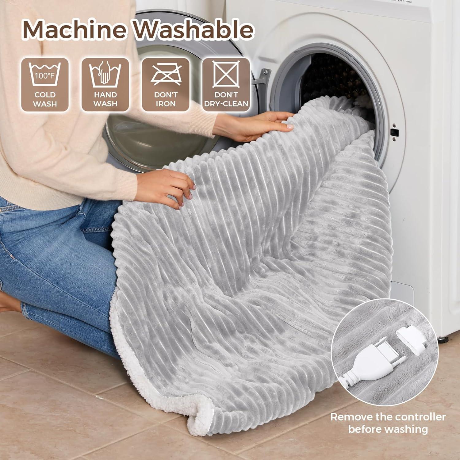 Manta Térmica Eléctrica FIGERM 101.6x177.8 cm Gris con Capucha