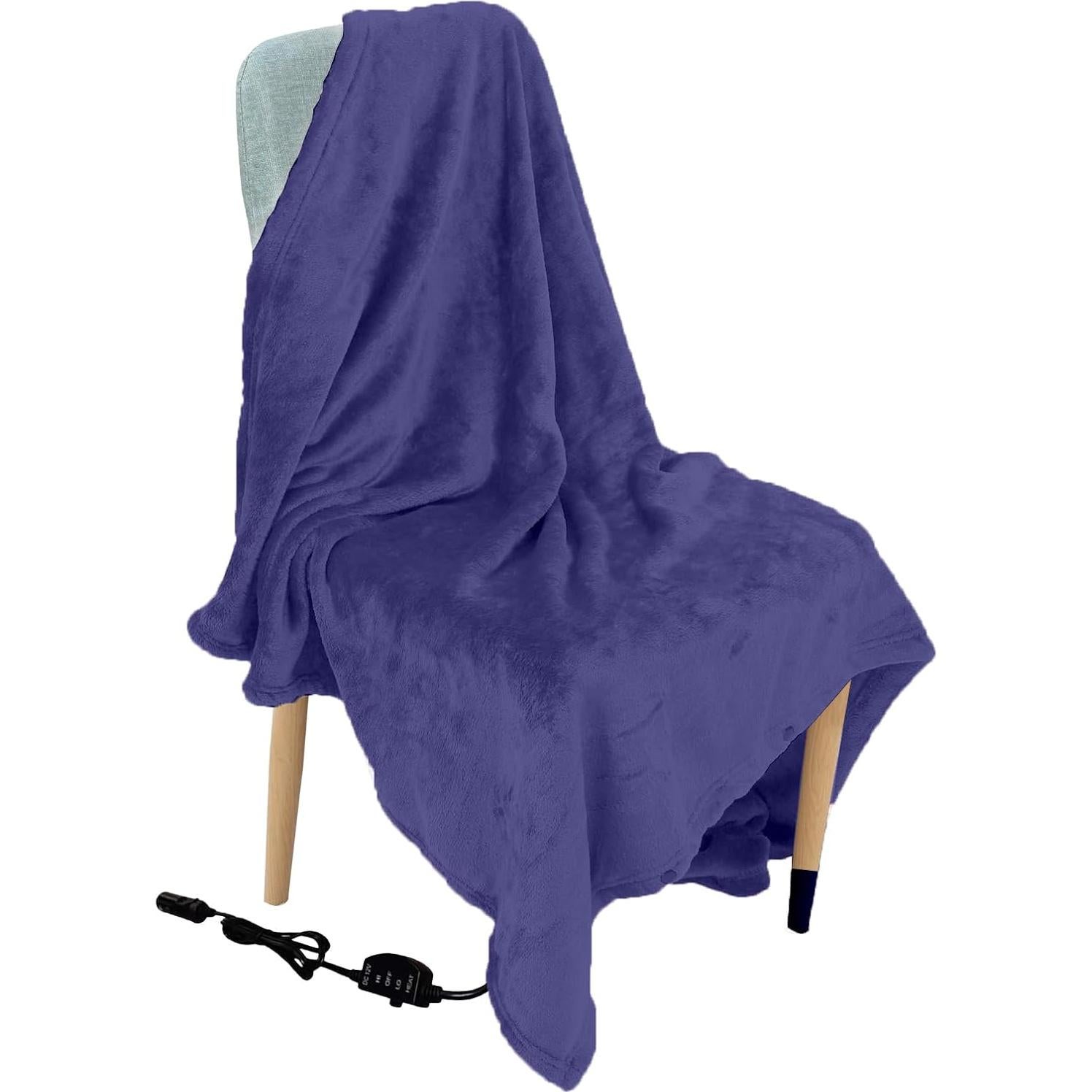 Manta eléctrica portátil 12V Sunny Color para coche 104x140 cm