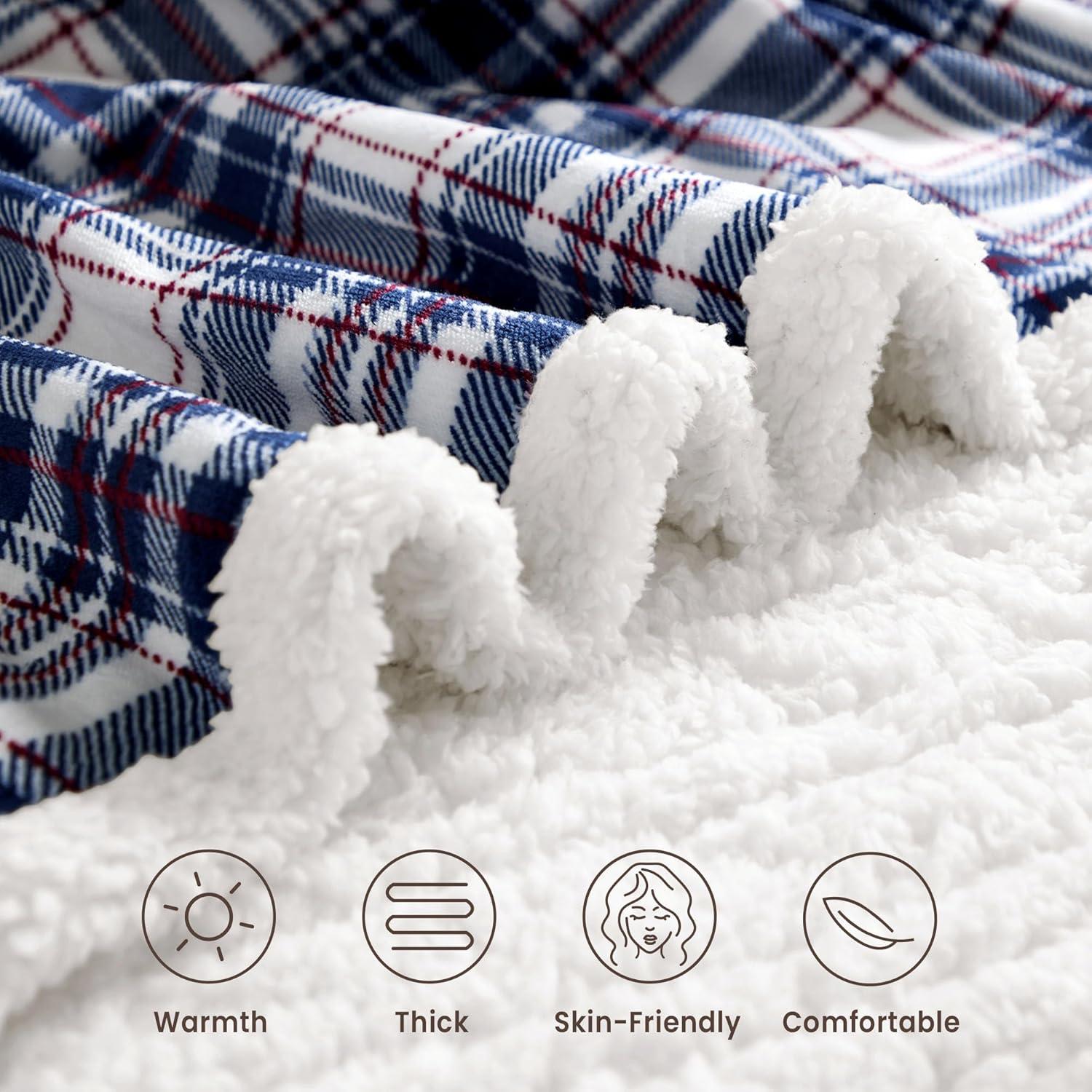 Manta Eléctrica Calentada Blunique 50x60 cm Tartán Suave