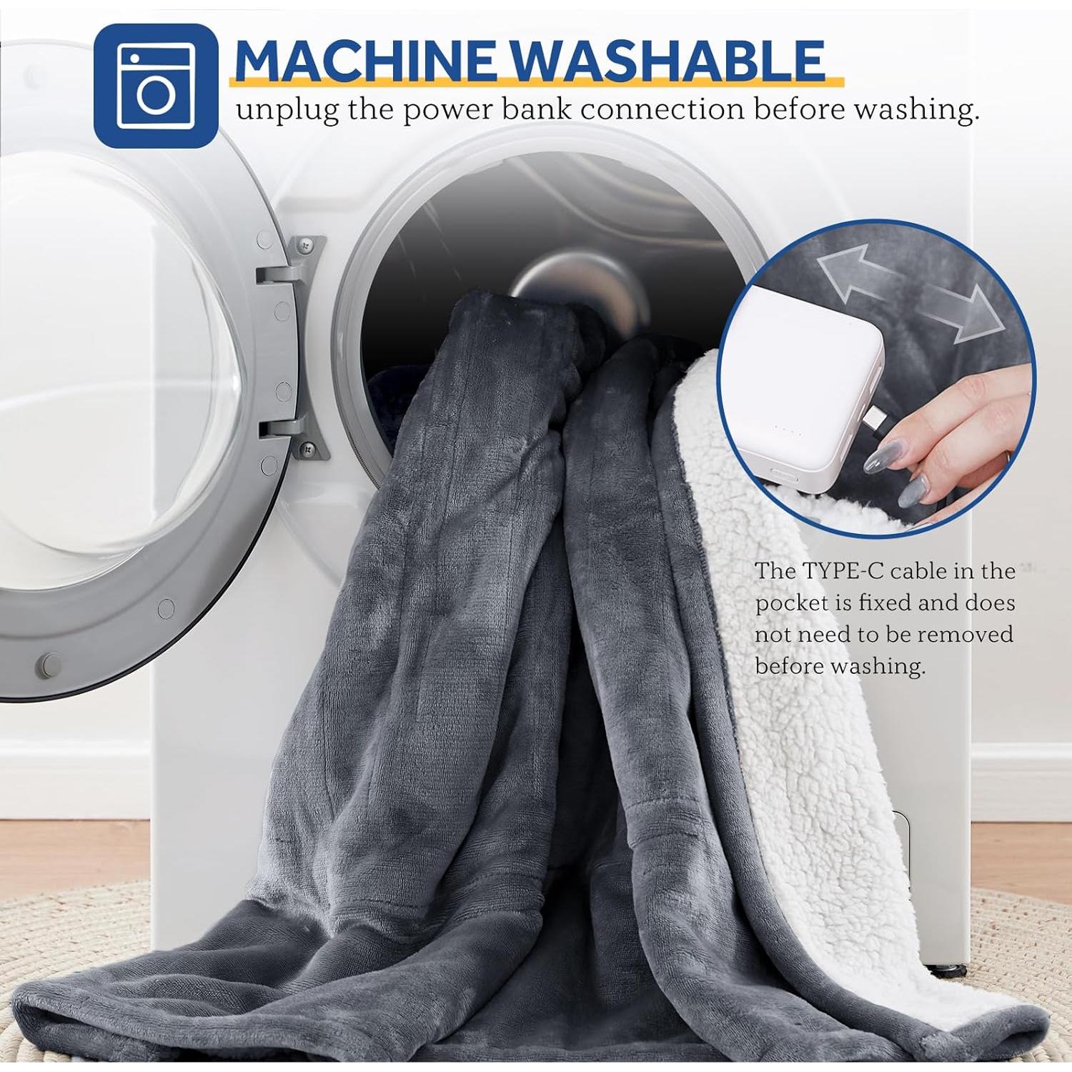 Manta Térmica Portátil Sealy 50x60cm con Batería Recargable