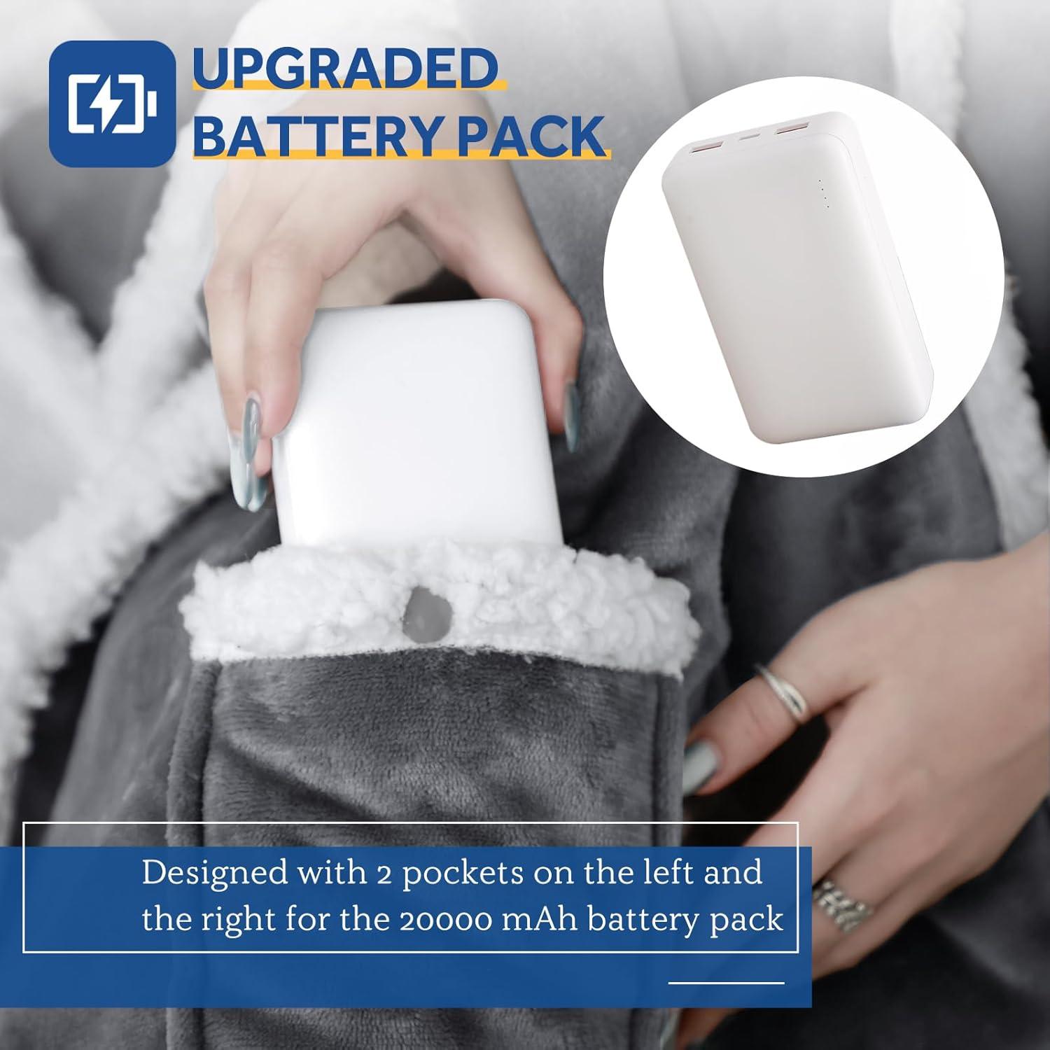 Manta Térmica Portátil Sealy 50x60cm con Batería Recargable