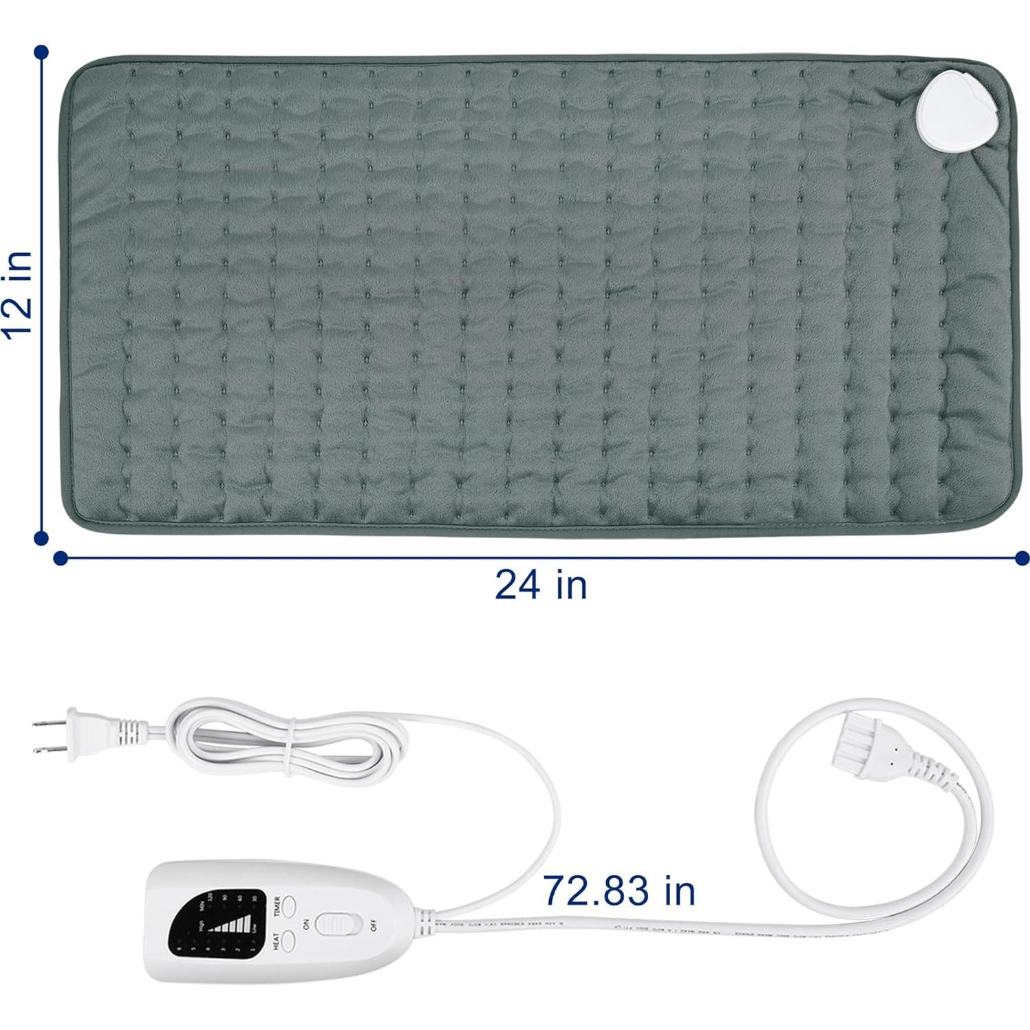 Almohadilla Térmica Eléctrica VIBOOS 60x30 cm con 6 Temperaturas