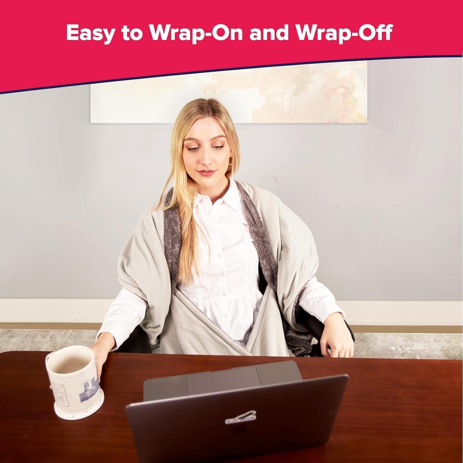 Manta para Silla de Oficina SnuggleBack - Piel de Oveja Sintética