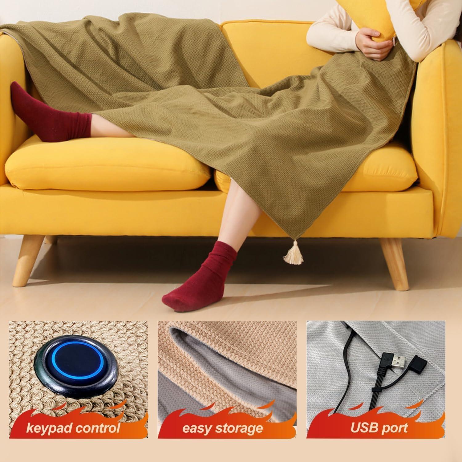 Chal Térmico Portátil FunApricity JRPJ, 3 Niveles Calentamiento