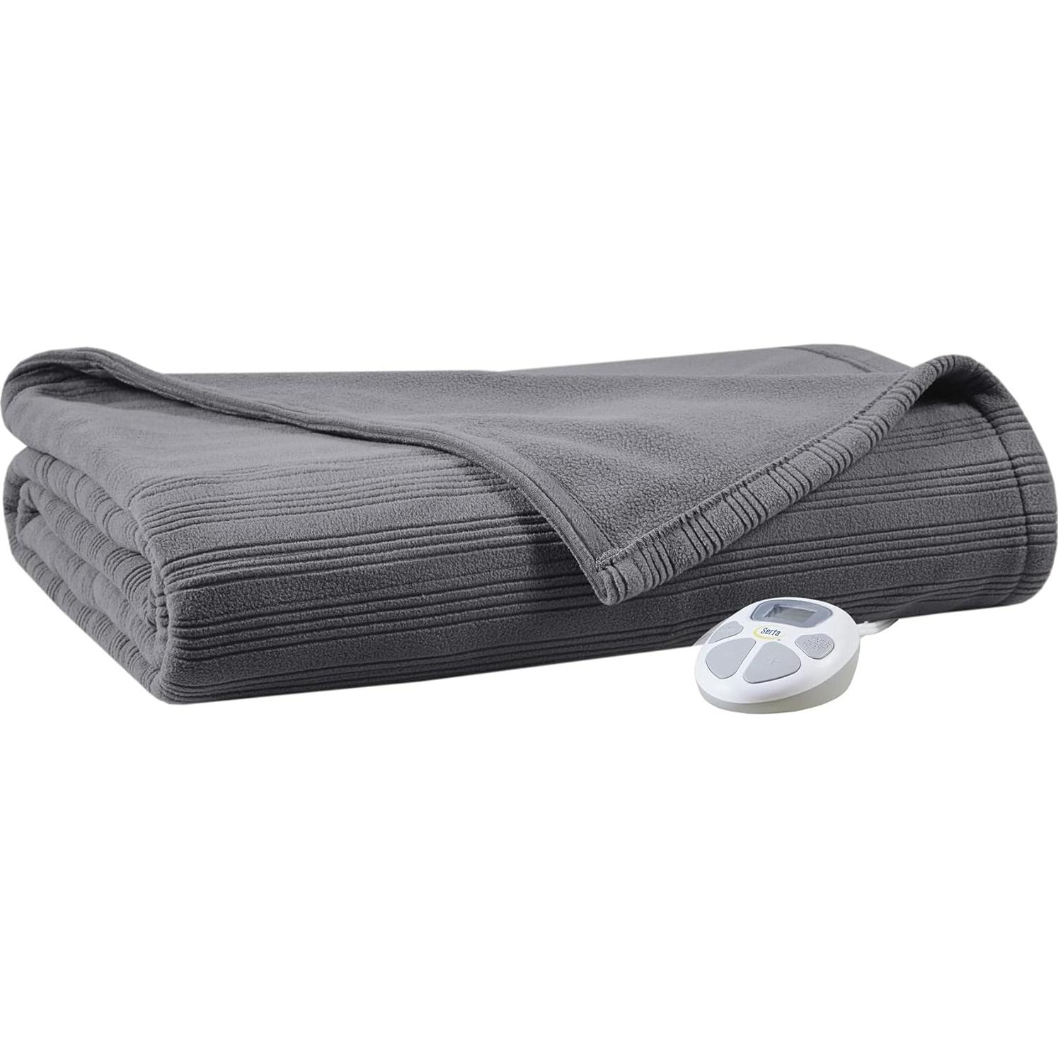 Manta Eléctrica Serta Individual Carbón Ultra Suave 157x213cm