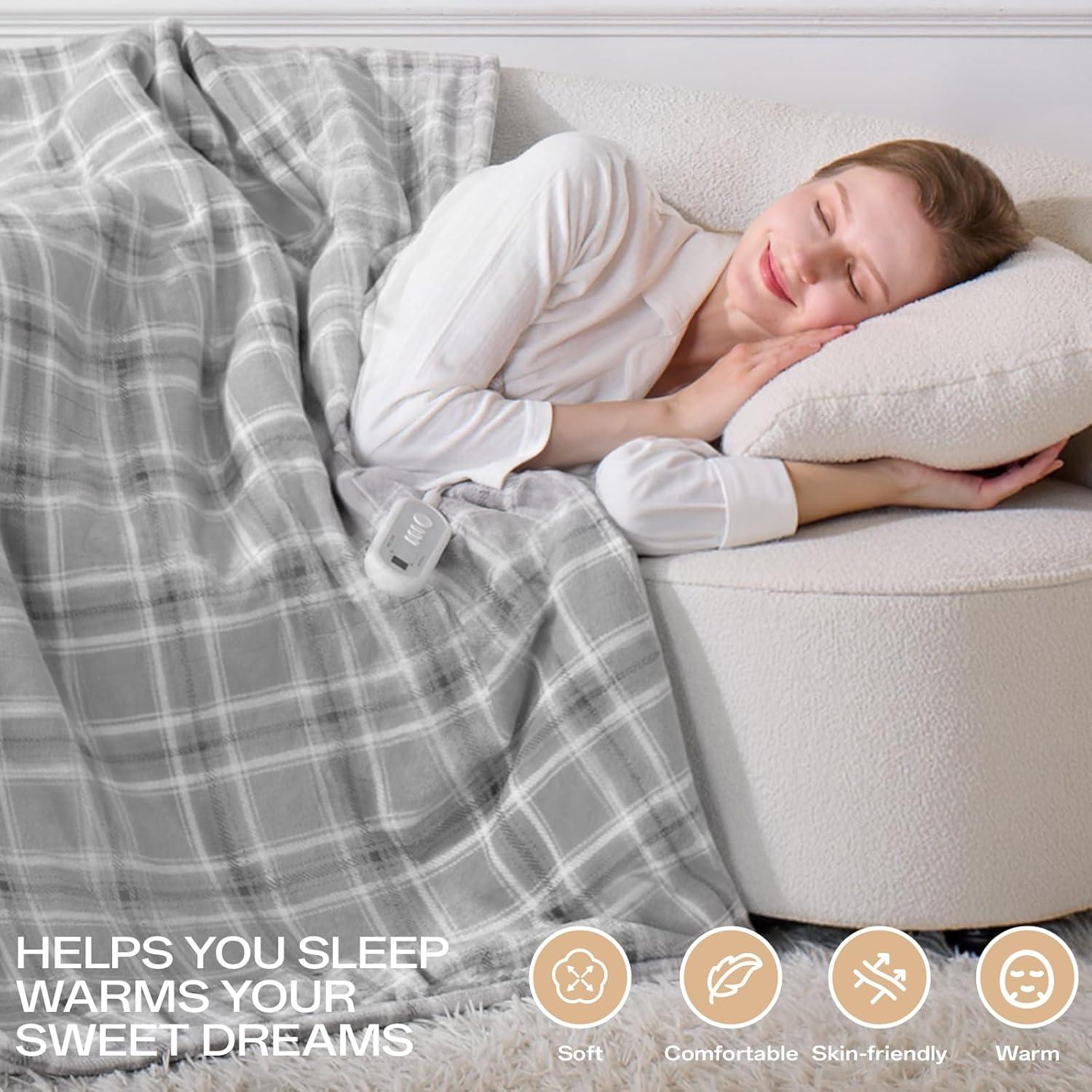 Manta Eléctrica Calentada Ceamorfco 152x127 cm 8 Niveles Calor