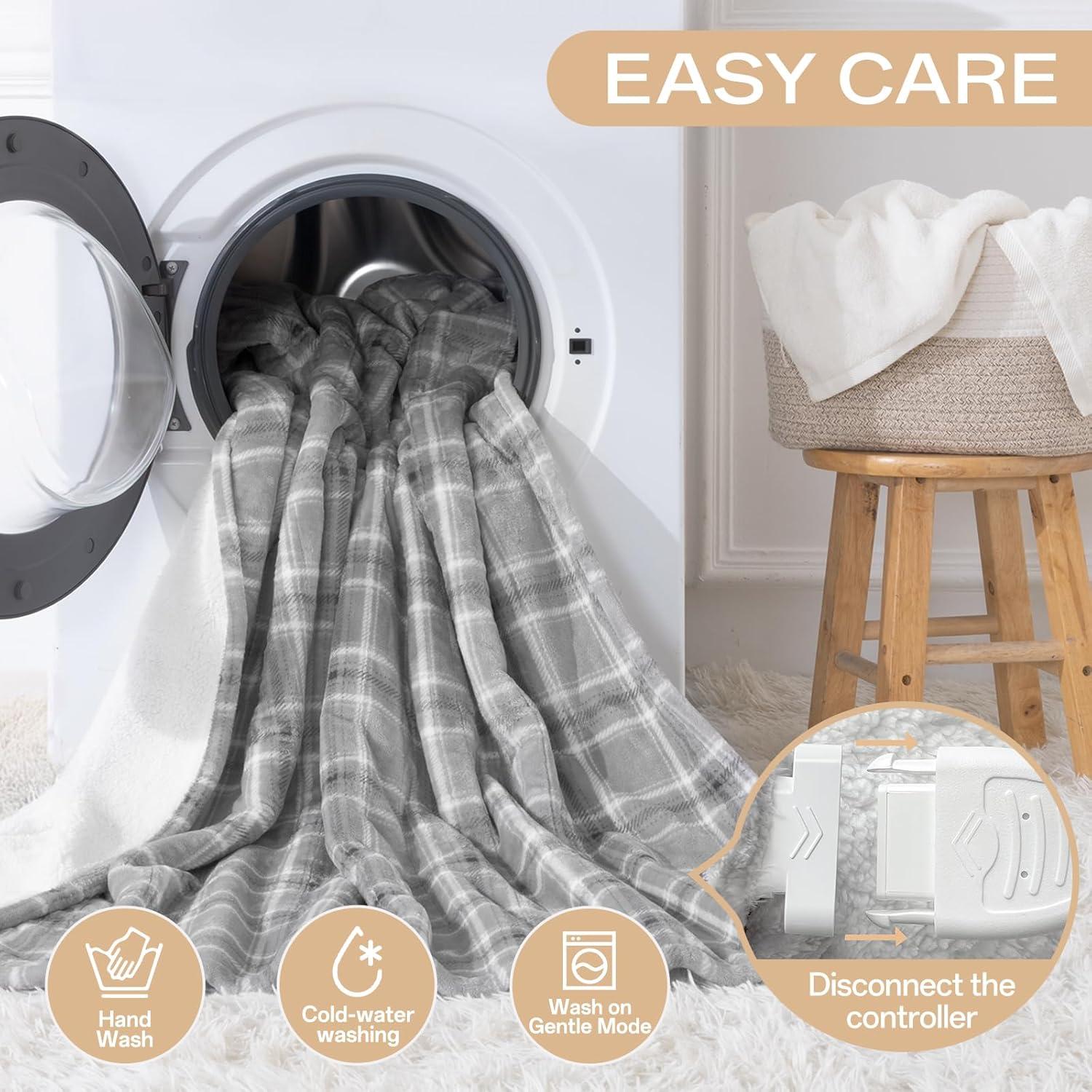 Manta Eléctrica Calentada Ceamorfco 152x127 cm 8 Niveles Calor