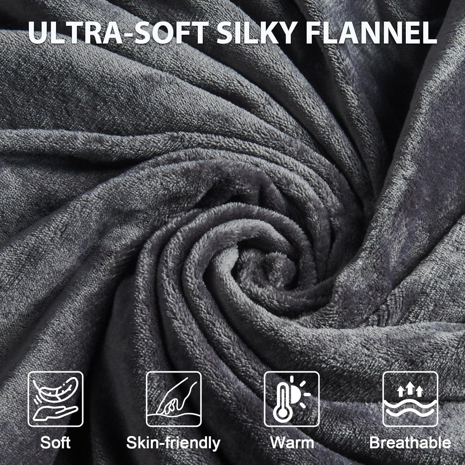 Manta Calentada Easthome 127x152cm 6 Niveles Calor Gris