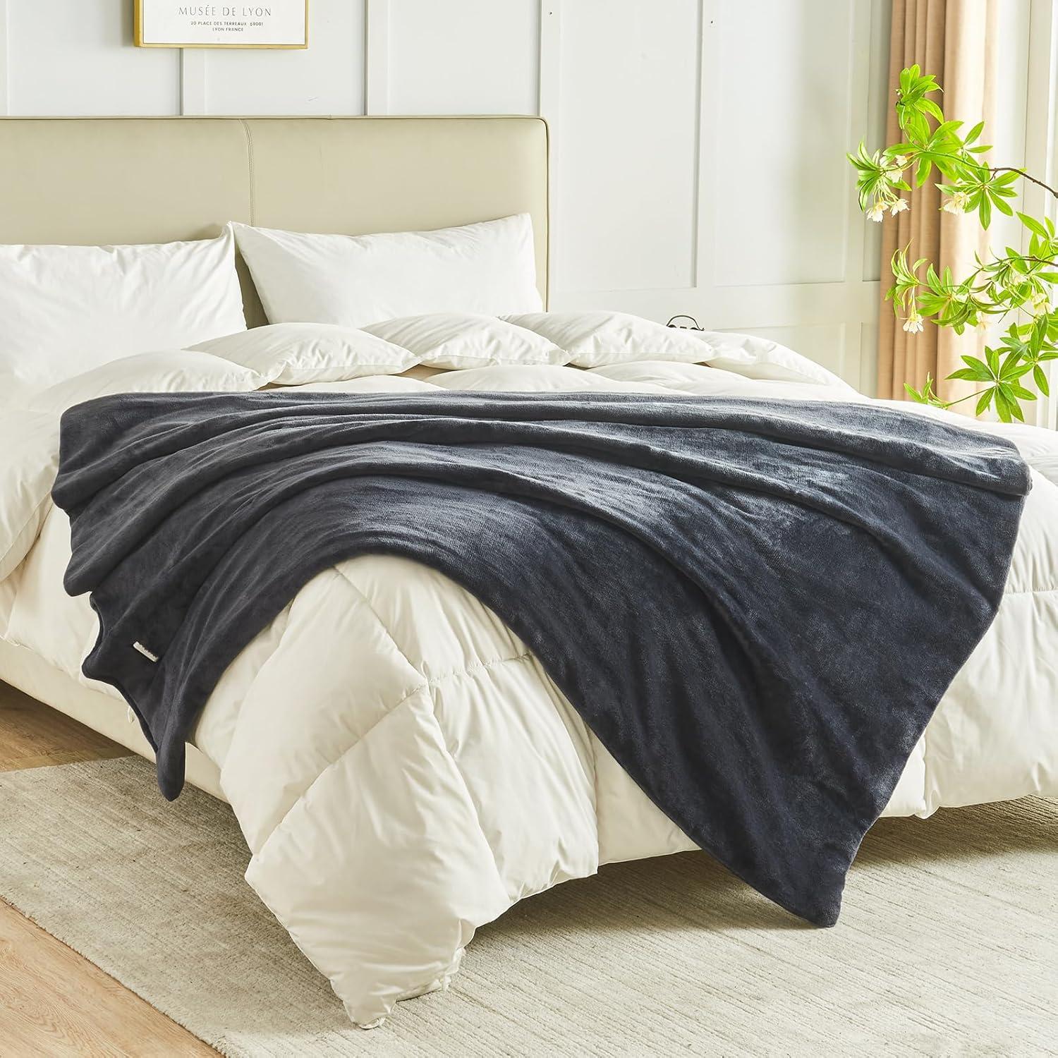 Manta Calentada Easthome 127x152cm 6 Niveles Calor Gris