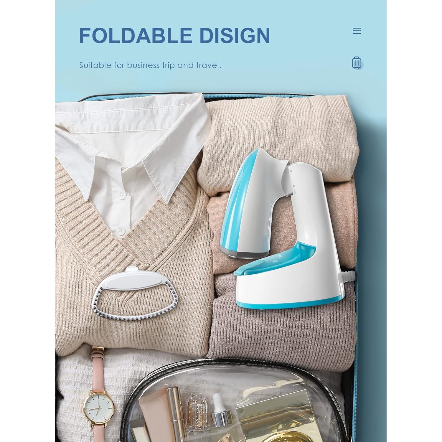 Vaporizador de Ropa Reemix 1200W Plegable Azul Cristal