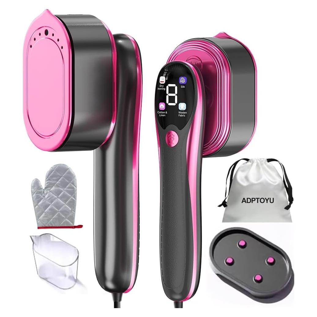 Plancha Vaporizador 2 en 1 ADPTOYU ST-719 Púrpura 1200W