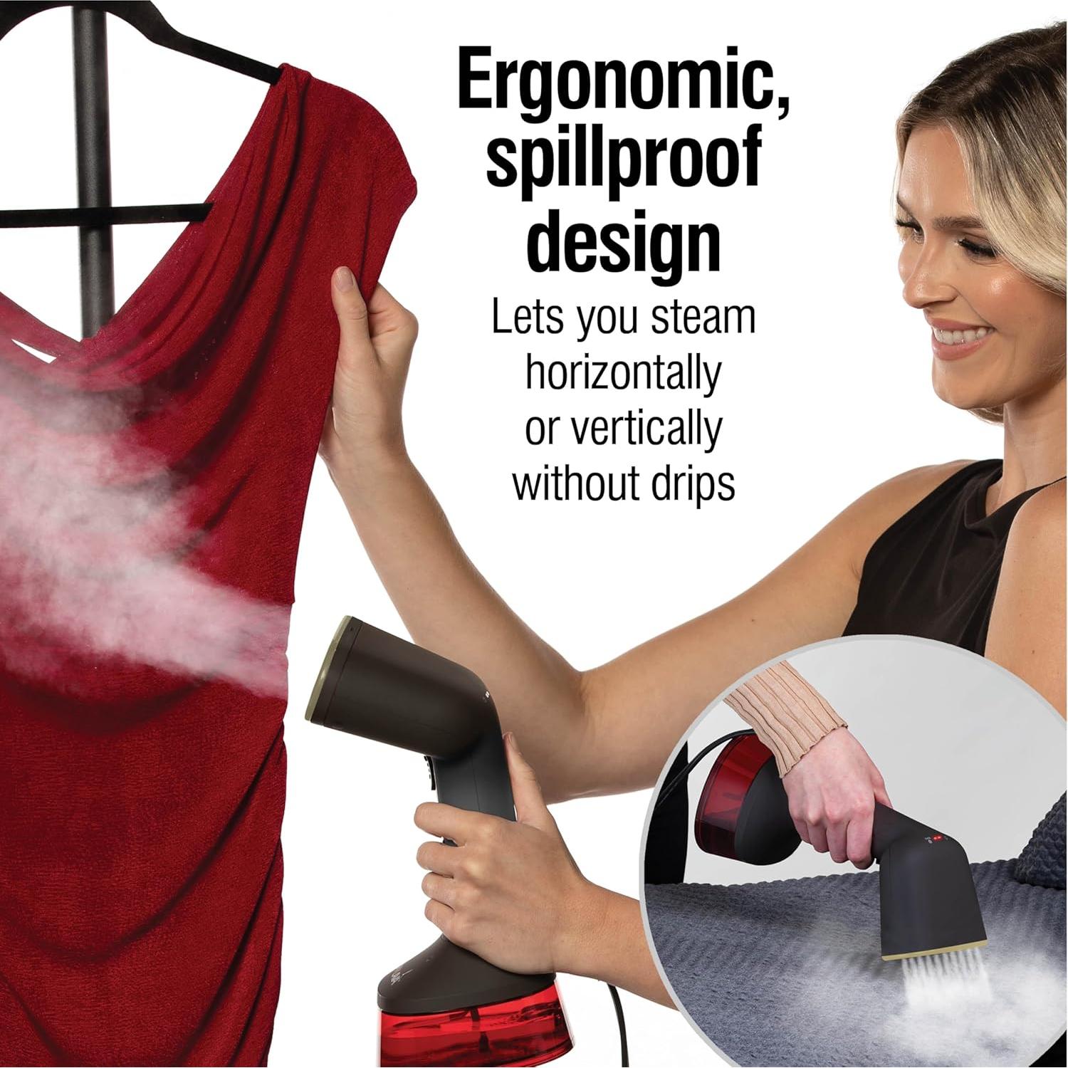 Vaporizador de Ropa de Mano CHI 1600W 300ml Rojo