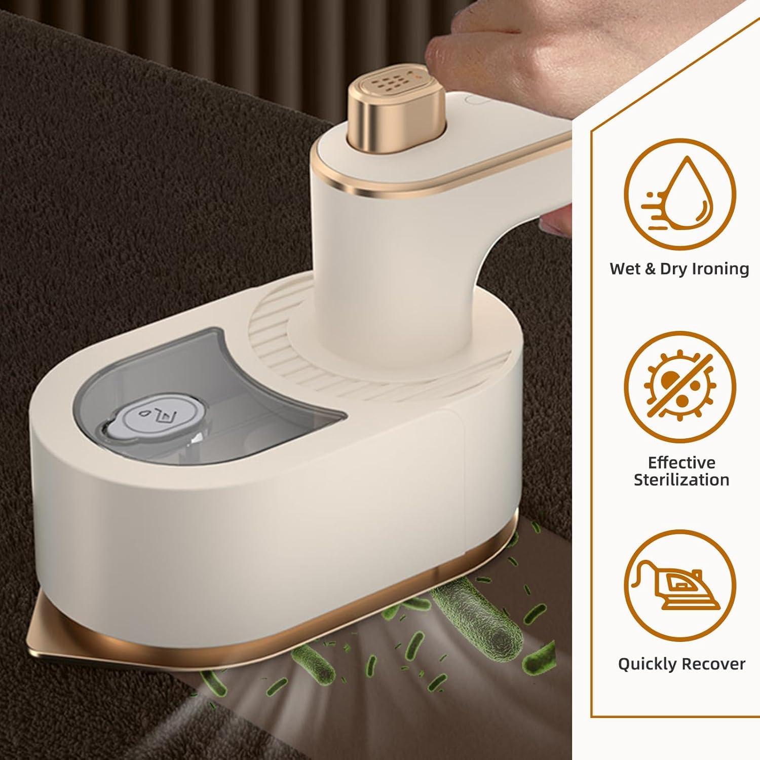 Plancha de Viaje a Vapor M-MAX Mini 371g Doble Voltaje Beige