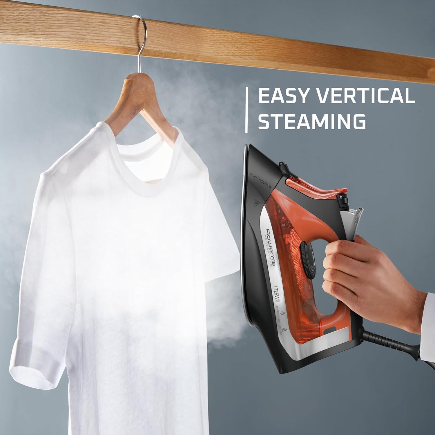 Plancha de Vapor Rowenta Access 1700W, Acero Inoxidable, Apagado Automático