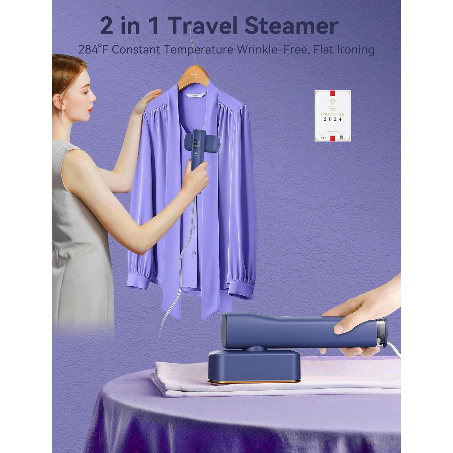 Steamer for Clothes,Sundu Portable 2 In 1Handheld Garment Steamer,15s Fast Heat-up,100ml Water Tank,Steamer Ironing Gloves,20 Minutes of Continuous Ironing Removes Wrinkle for Home,Office and Travel