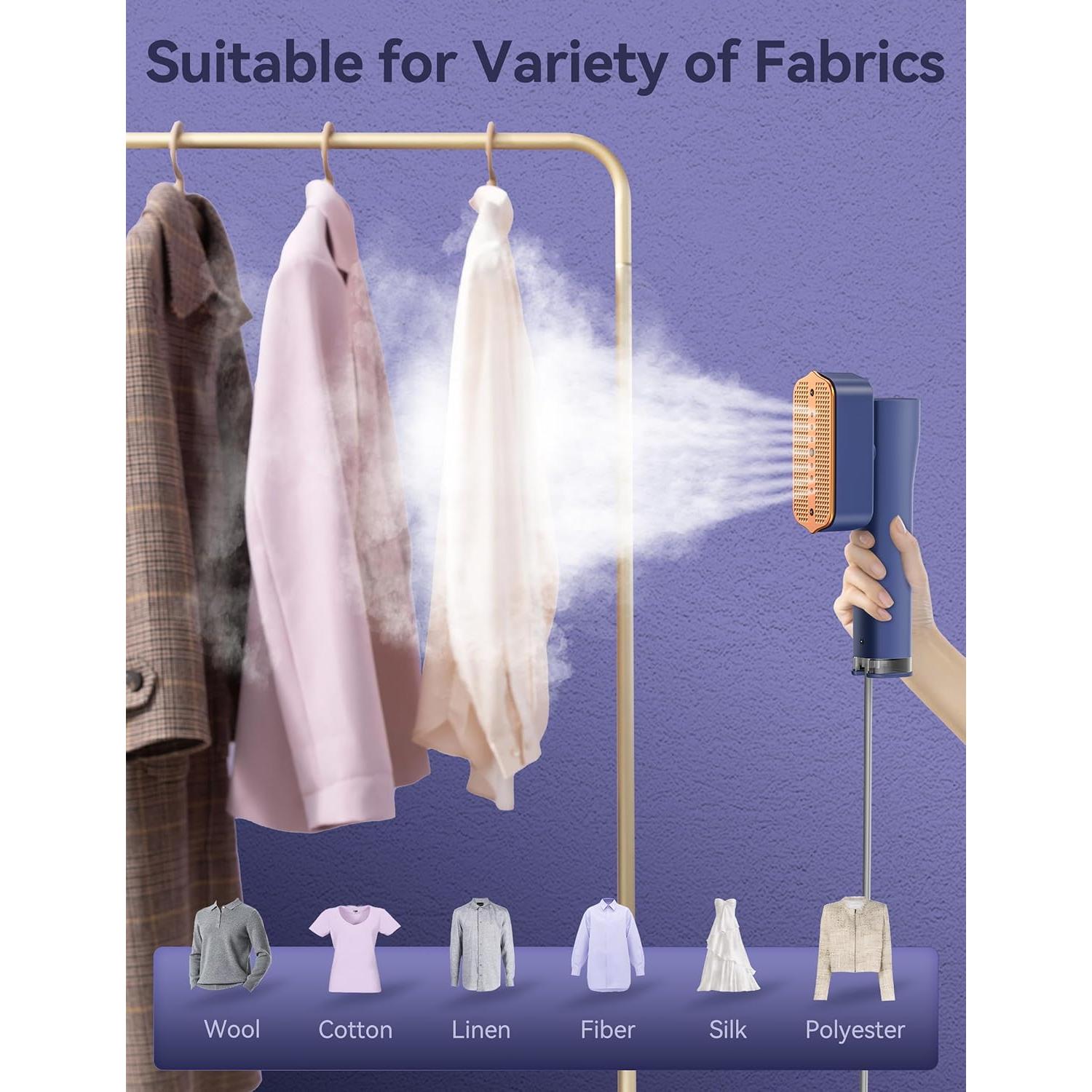 Steamer for Clothes,Sundu Portable 2 In 1Handheld Garment Steamer,15s Fast Heat-up,100ml Water Tank,Steamer Ironing Gloves,20 Minutes of Continuous Ironing Removes Wrinkle for Home,Office and Travel