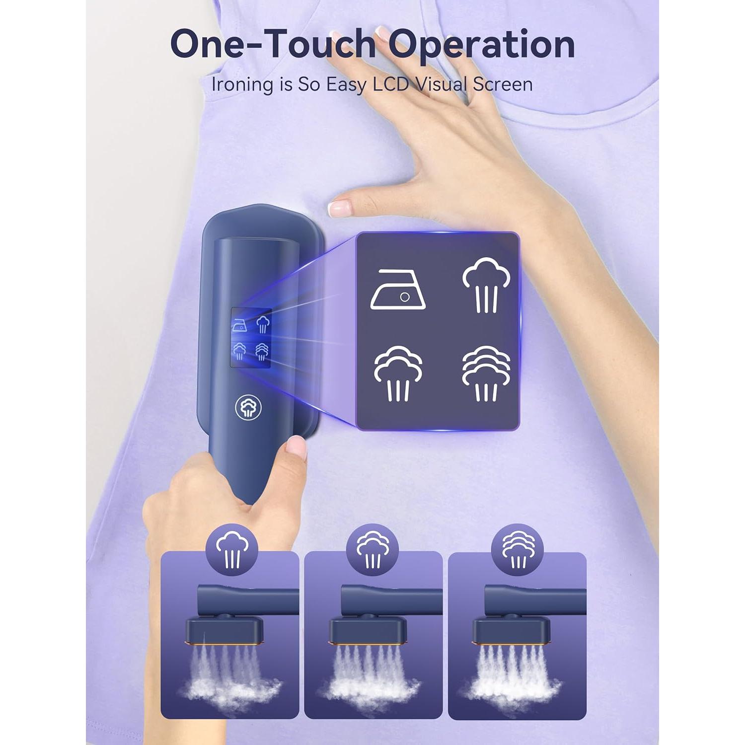 Steamer for Clothes,Sundu Portable 2 In 1Handheld Garment Steamer,15s Fast Heat-up,100ml Water Tank,Steamer Ironing Gloves,20 Minutes of Continuous Ironing Removes Wrinkle for Home,Office and Travel