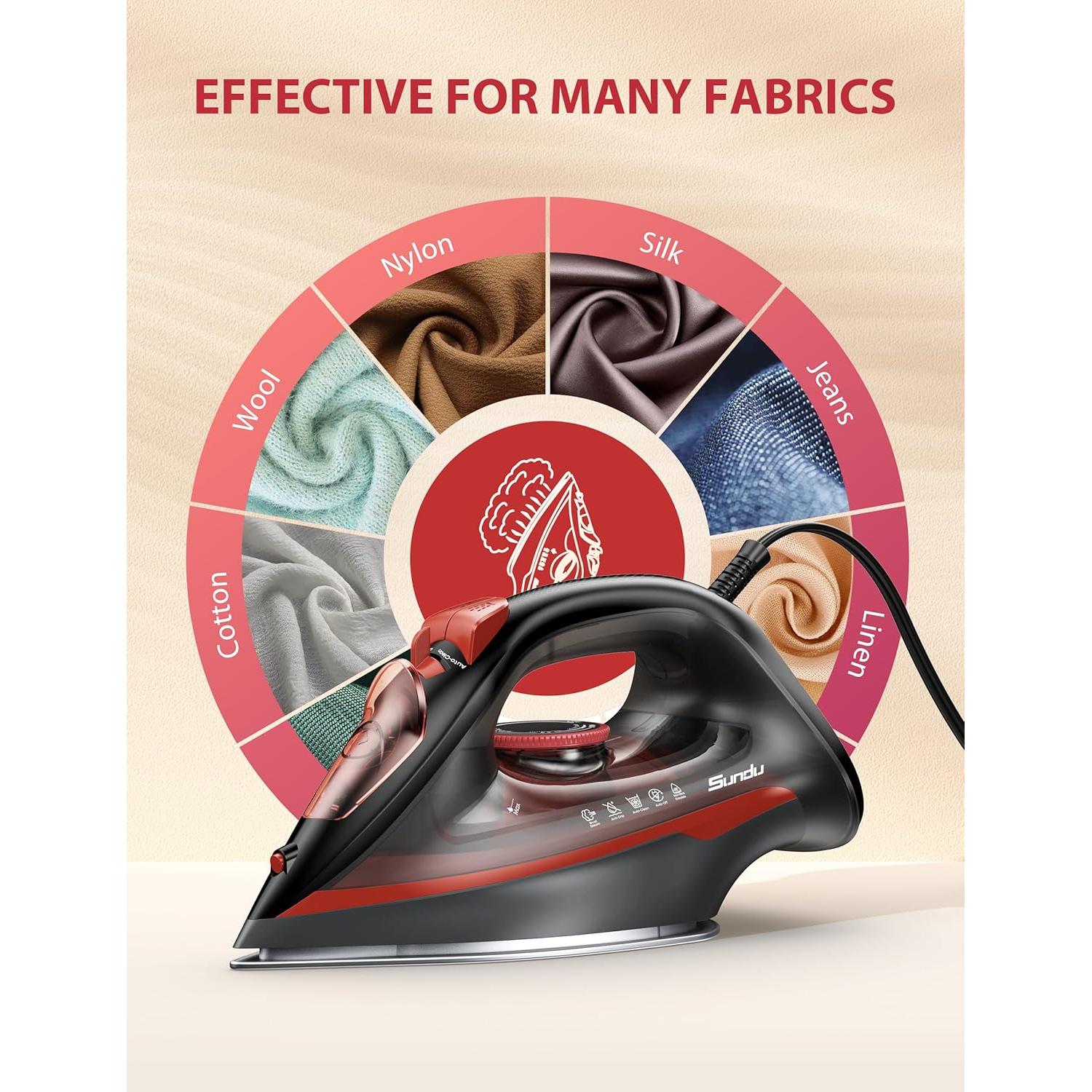 Plancha de Vapor 1500W HJ-8065 con Estallido de Vapor y Autolimpiante