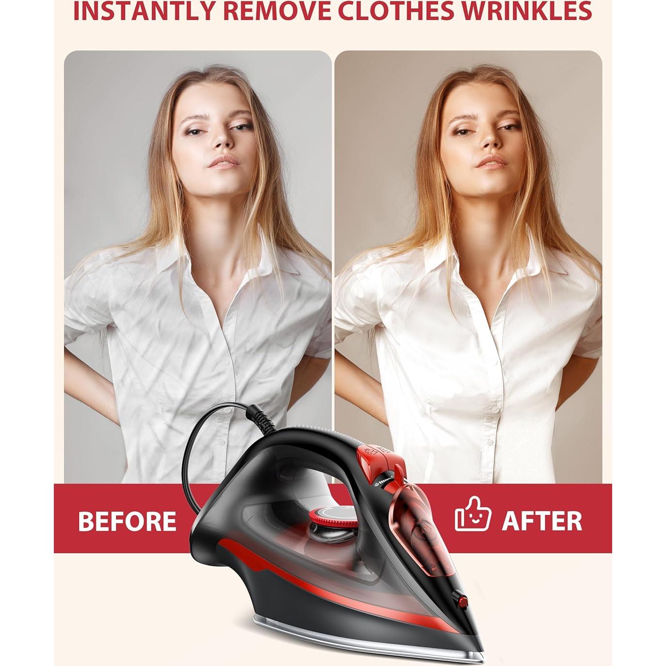 Plancha de Vapor 1500W HJ-8065 con Estallido de Vapor y Autolimpiante