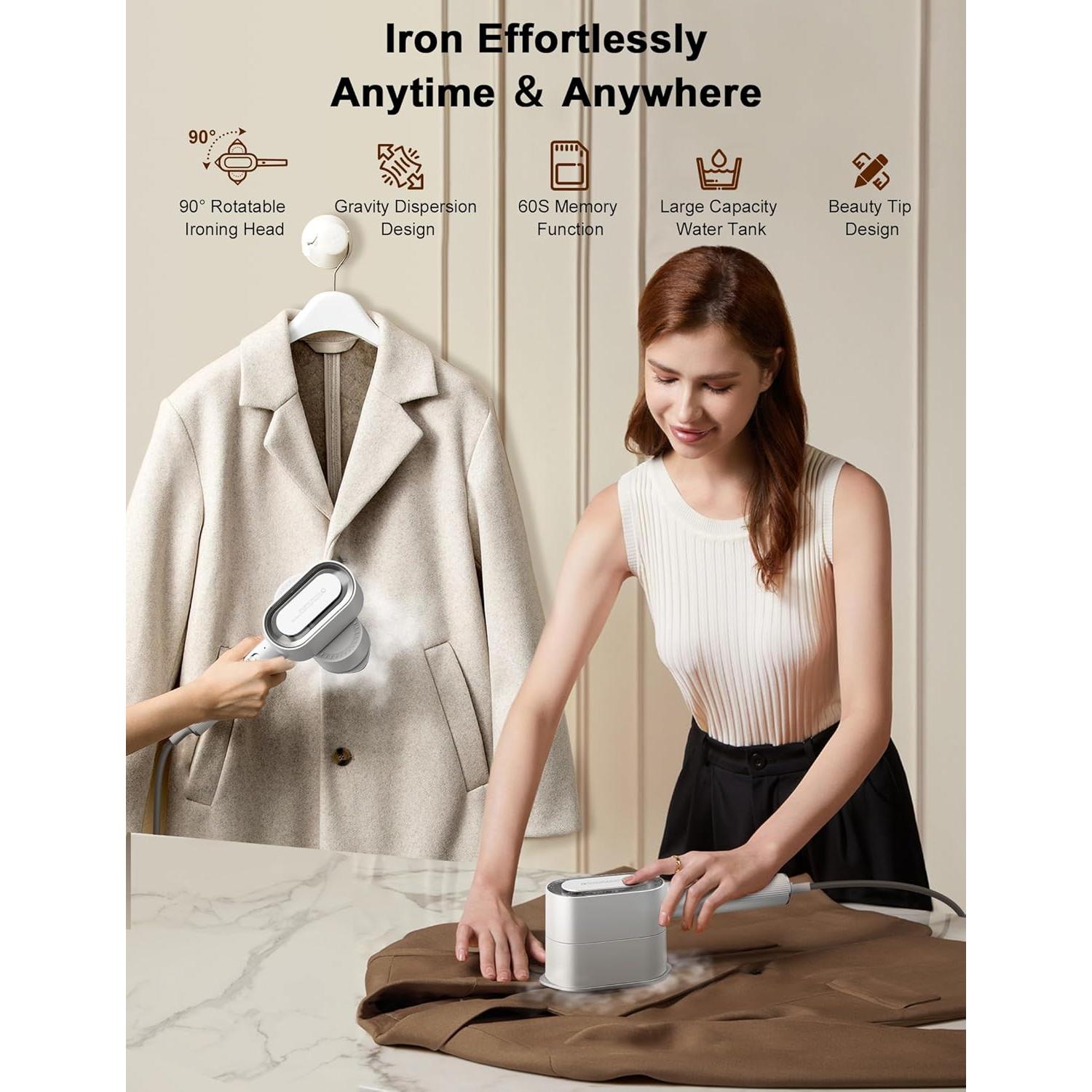 Vaporizador de Ropa KopBeau KW-GT02 2 en 1 1000W Blanco