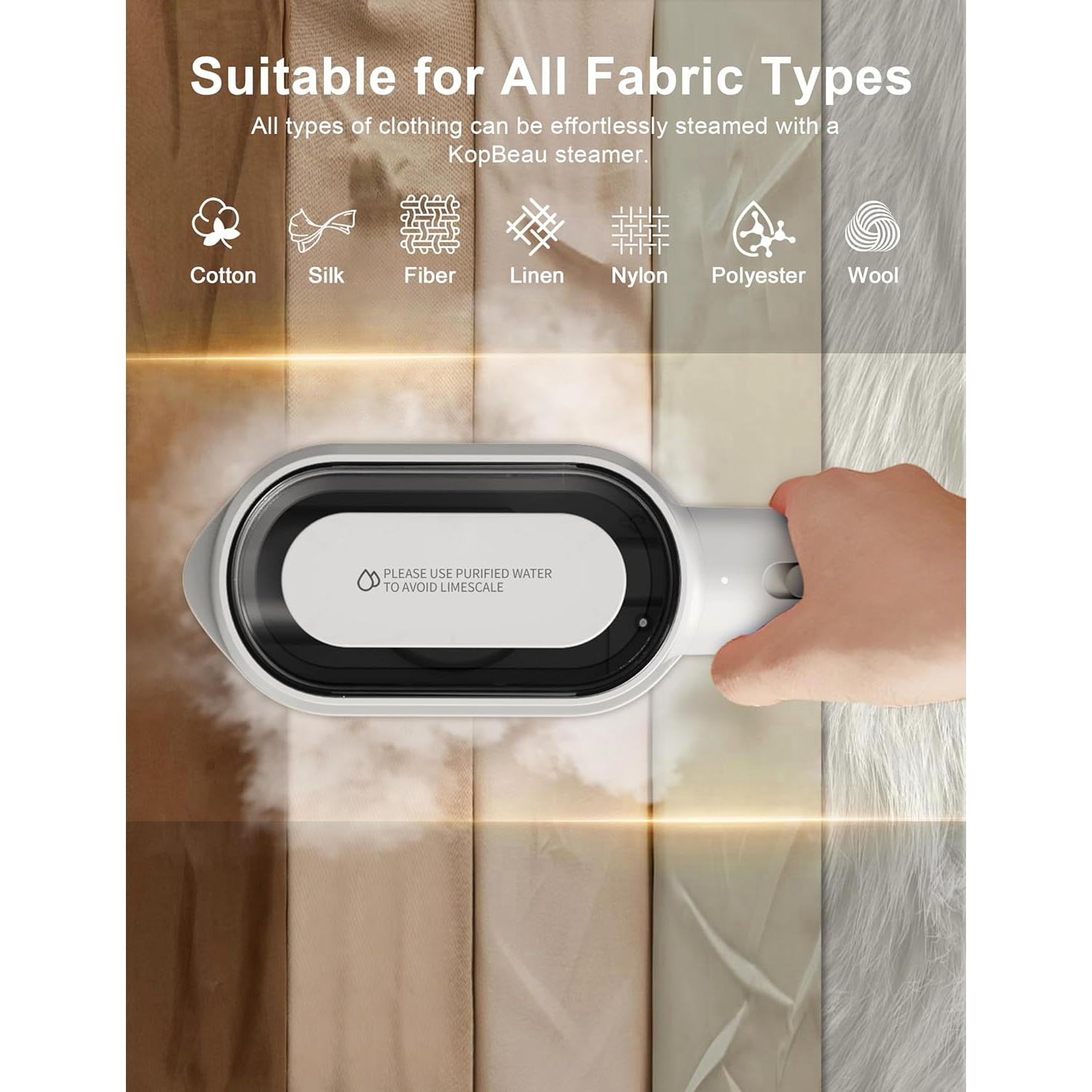 Vaporizador de Ropa KopBeau KW-GT02 2 en 1 1000W Blanco