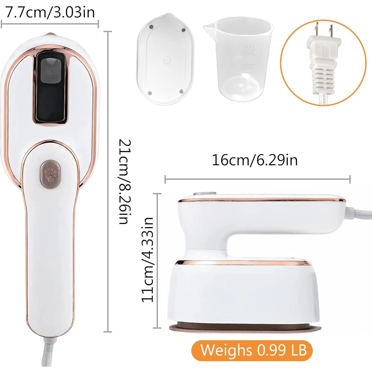 Vaporizador de Mano Huihong 1000W 100ml Blanco Compacto