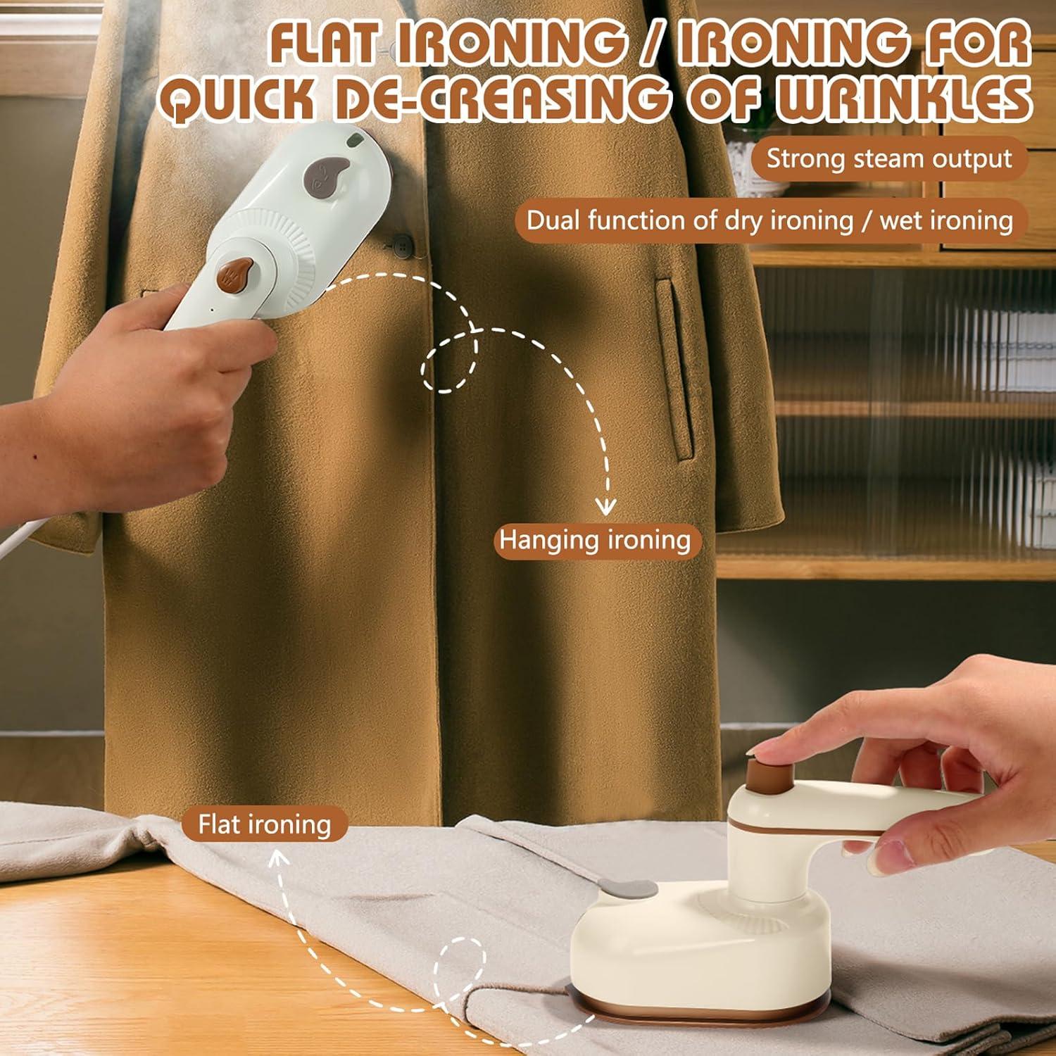 Plancha de Vapor Portátil LXIJESR 2-en-1 Blanco 320g