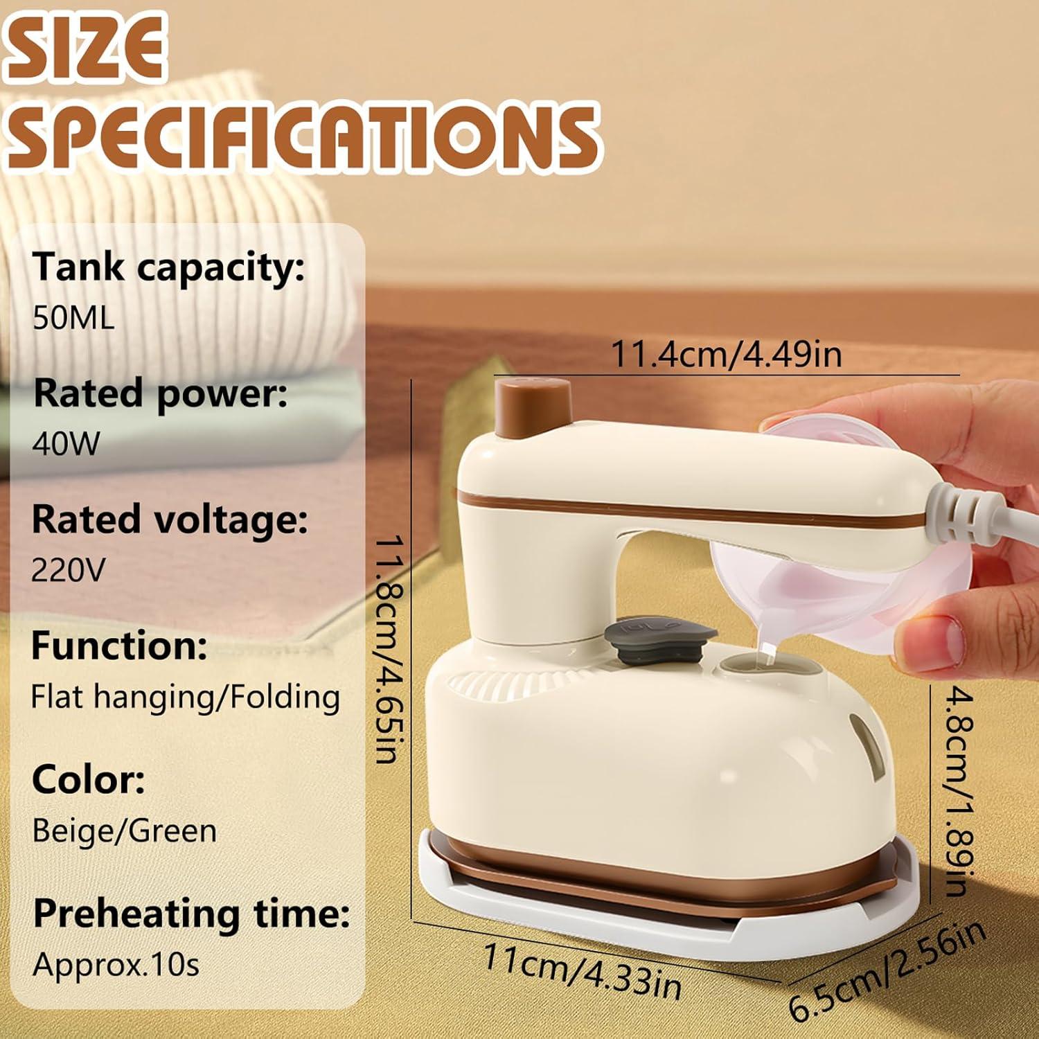 Plancha de Vapor Portátil LXIJESR 2-en-1 Blanco 320g