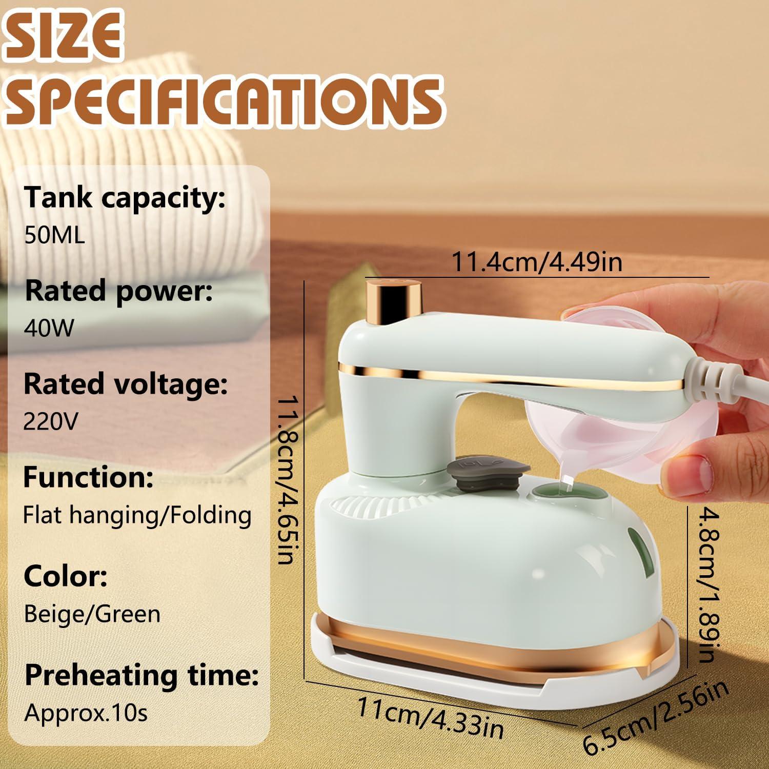 Plancha de Vapor Portátil Saker 2 en 1 Verde - Ropa y Viajes