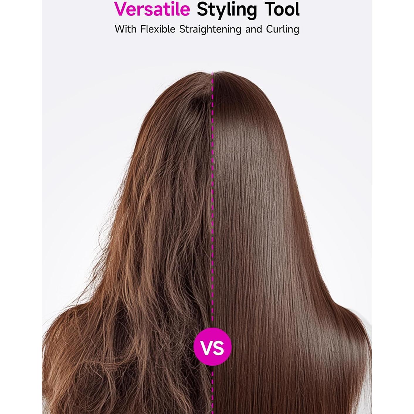 Plancha y Rizador de Vapor DRFLASH Titanio 2 en 1 5 Temperaturas