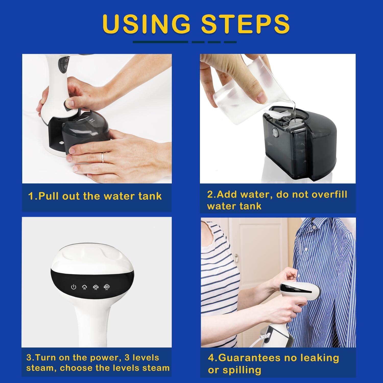 Vaporizador de Ropa Neccom MW-825S 1100W 250ml Portátil