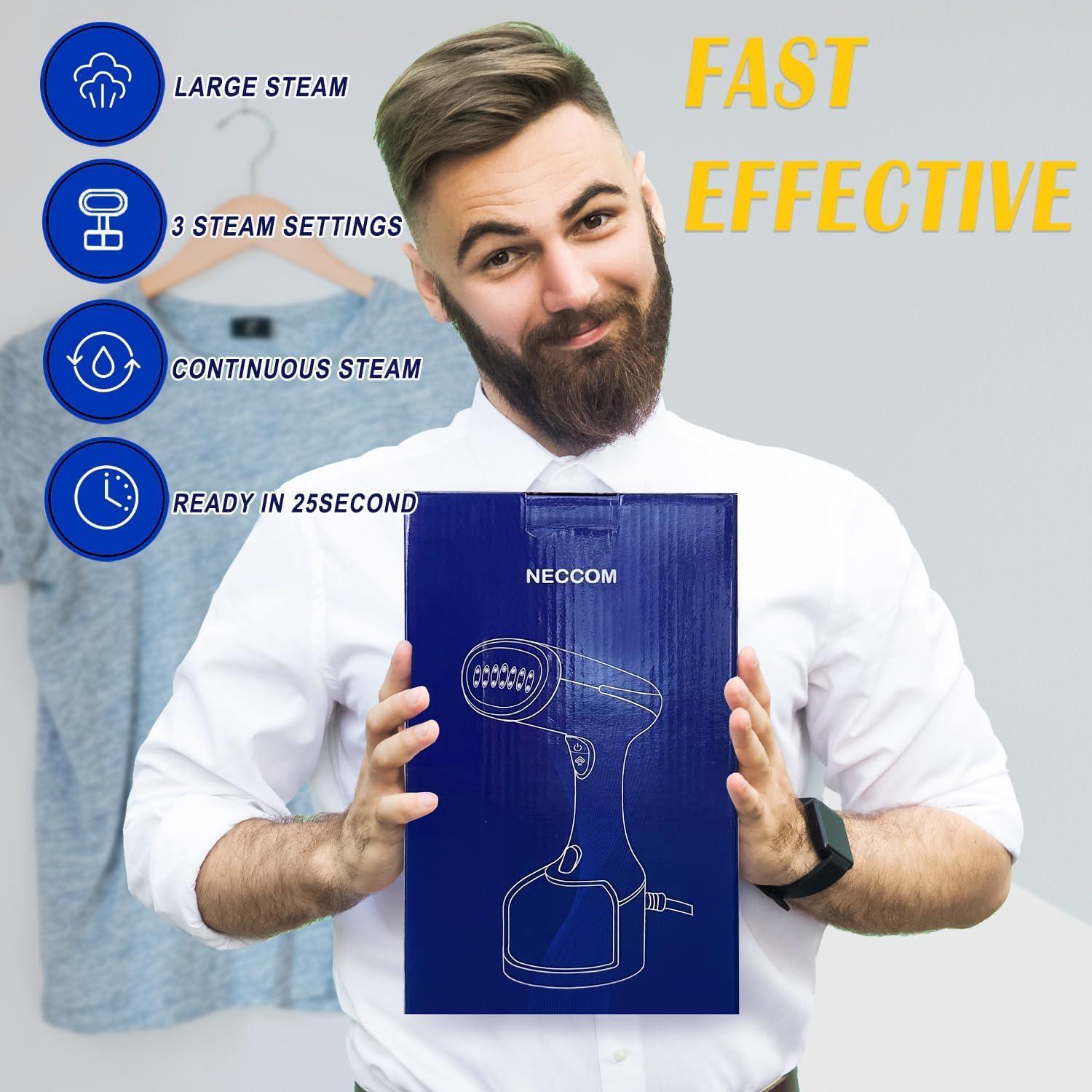 Vaporizador de Ropa Neccom MW-825S 1100W 250ml Portátil