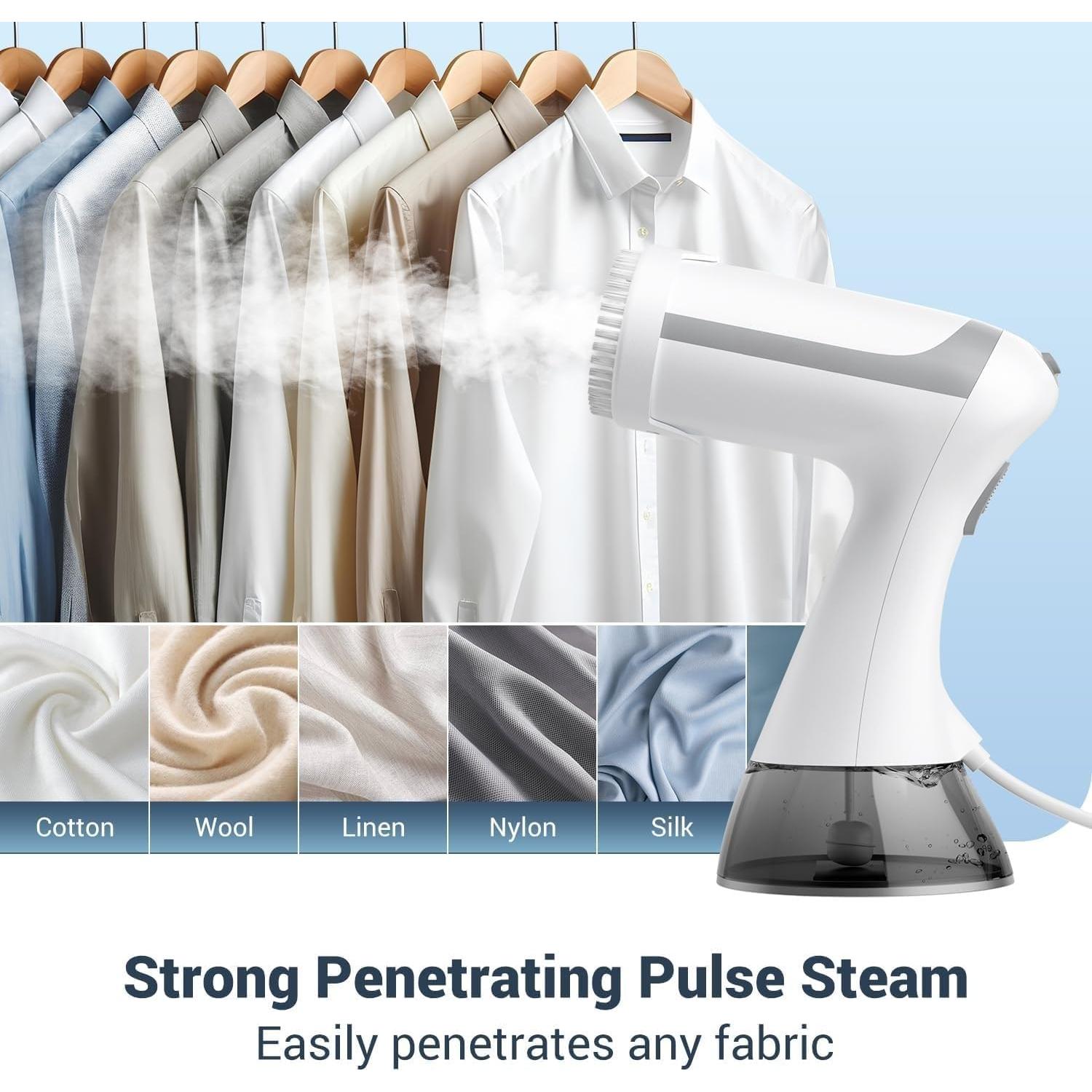 Vaporizador de Ropa ZOOY 1500W Portátil 300ML Blanco