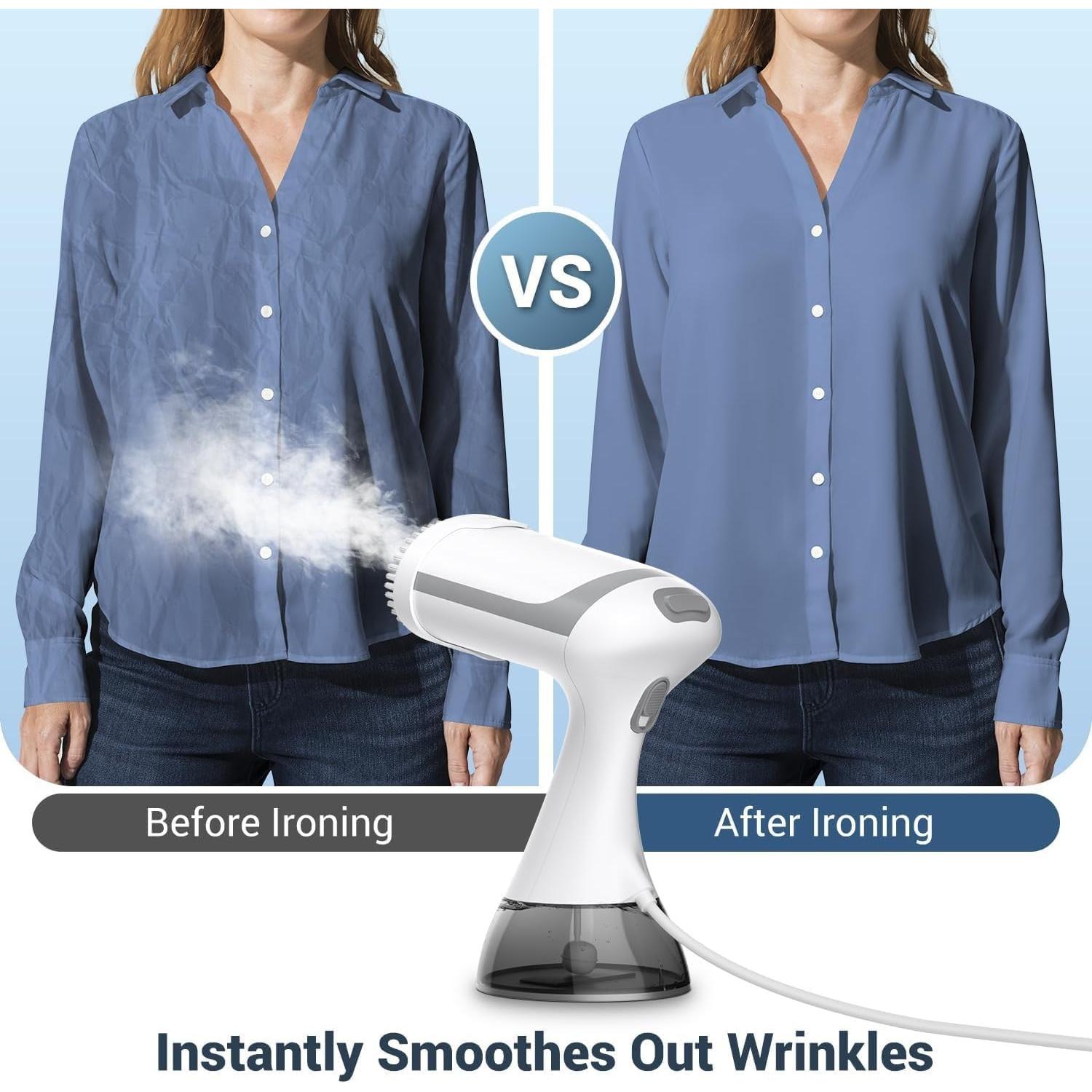 Vaporizador de Ropa ZOOY 1500W Portátil 300ML Blanco