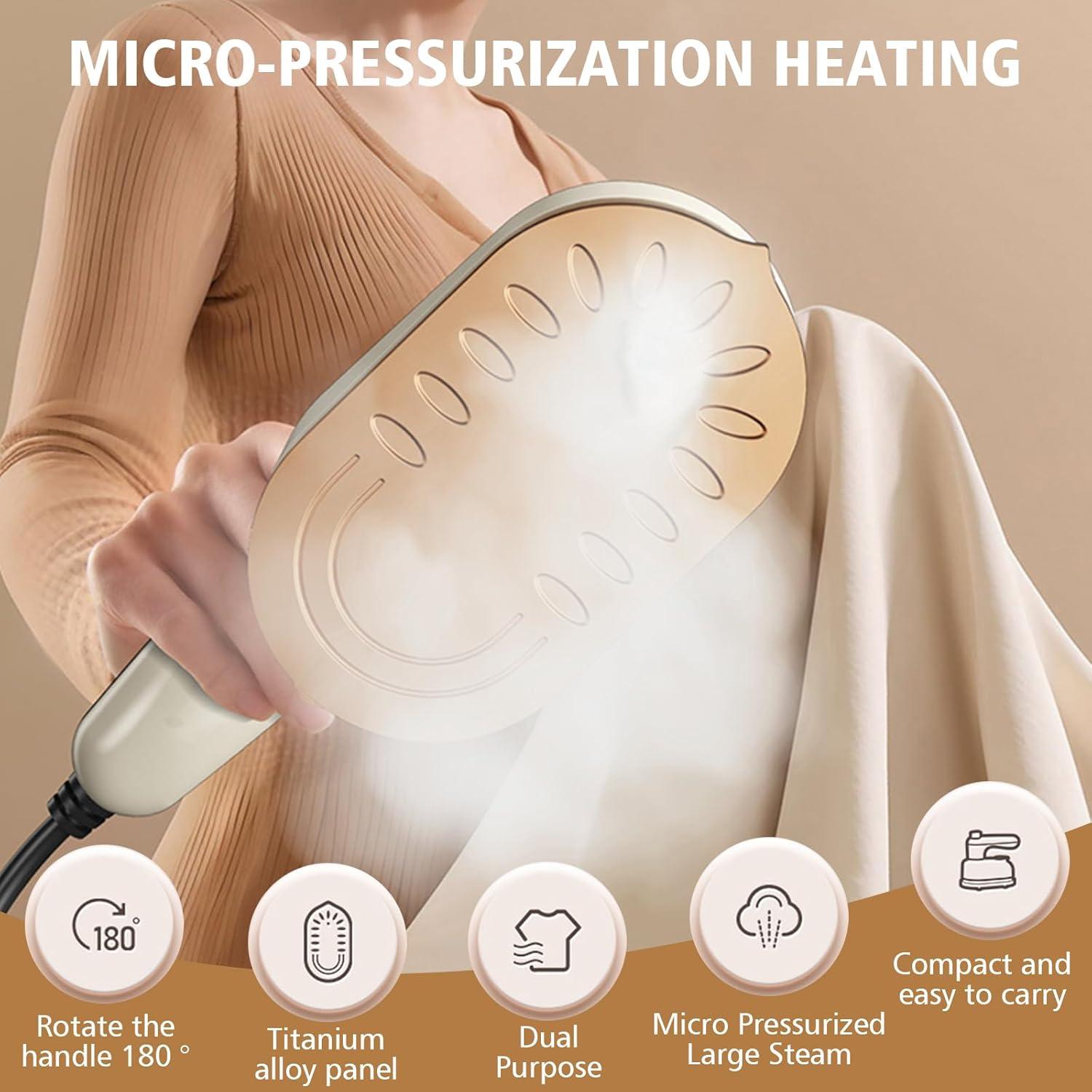 Plancha de Vapor de Mano Jwtolp 1000W 2 en 1 Verde