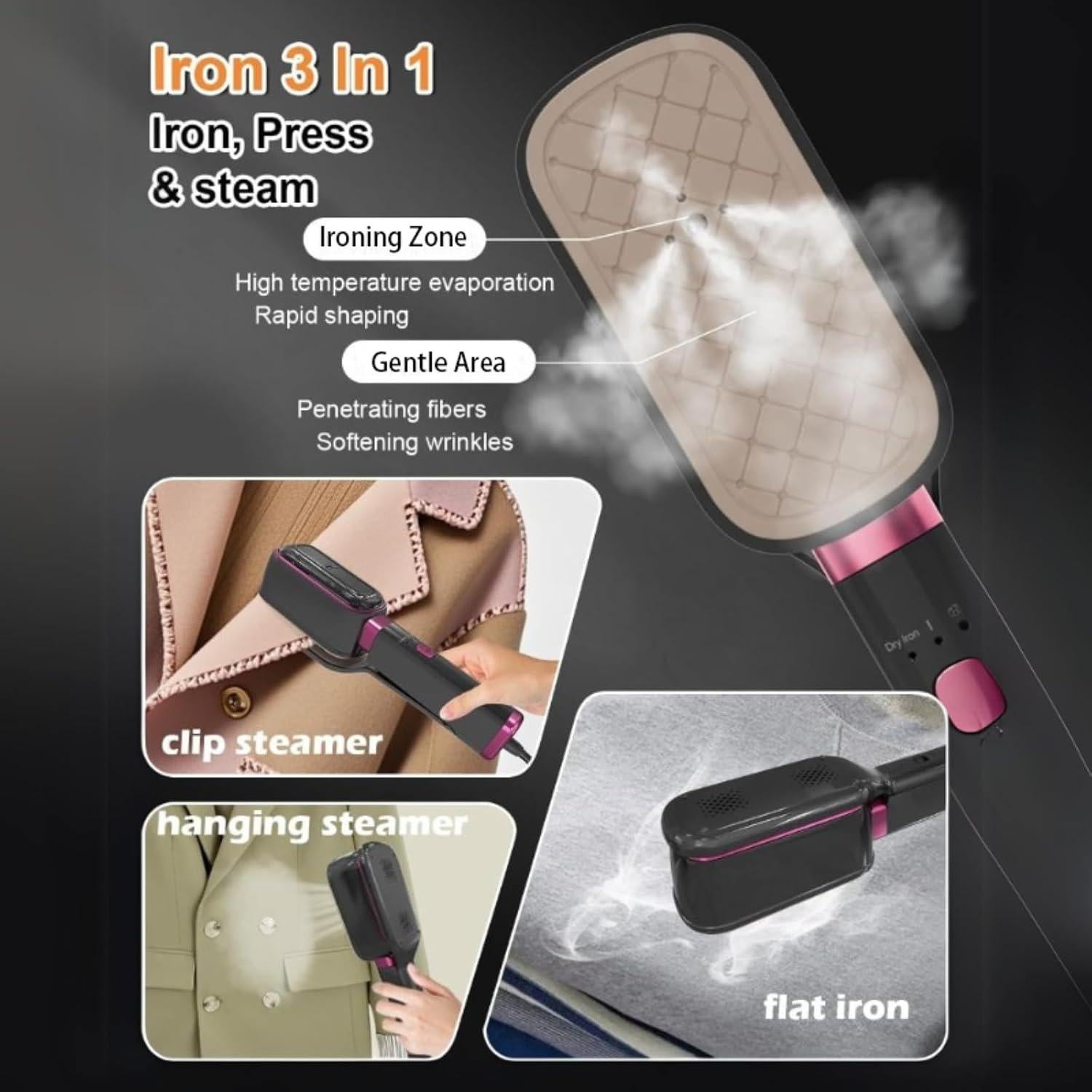 Plancha de Viaje a Vapor KEENMARK HOME TS-01 3-en-1 Compacta