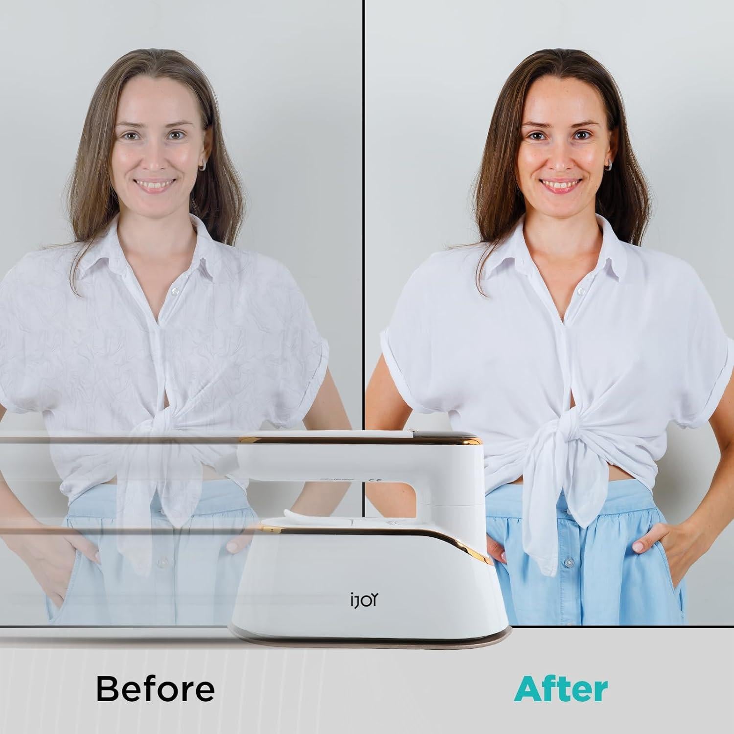 Plancha de Vapor Portátil iJoy 1300W con 4 Modos y Pantalla LCD