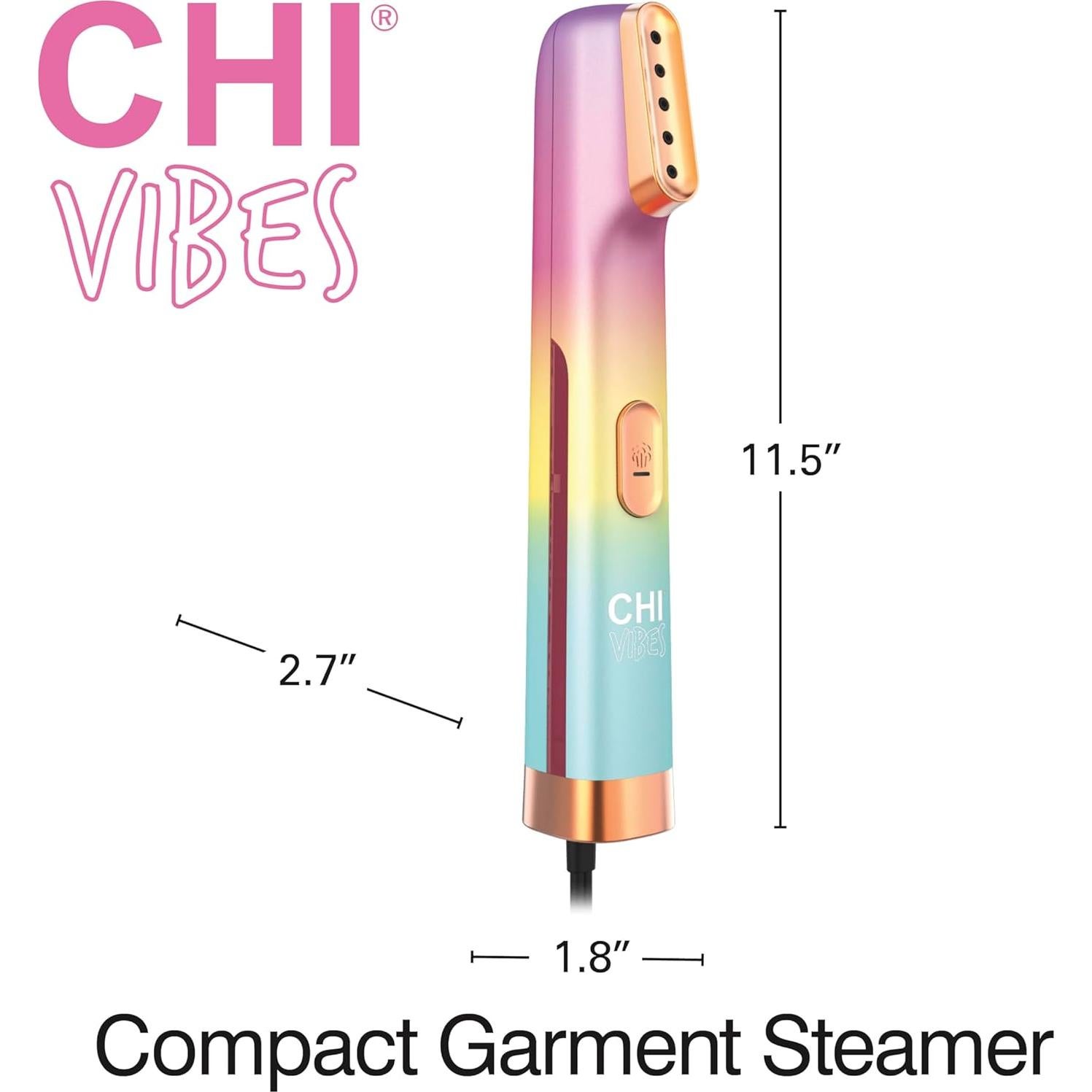 Vaporizador de Ropa CHI VIBES Rosa 800W 80ml Portátil