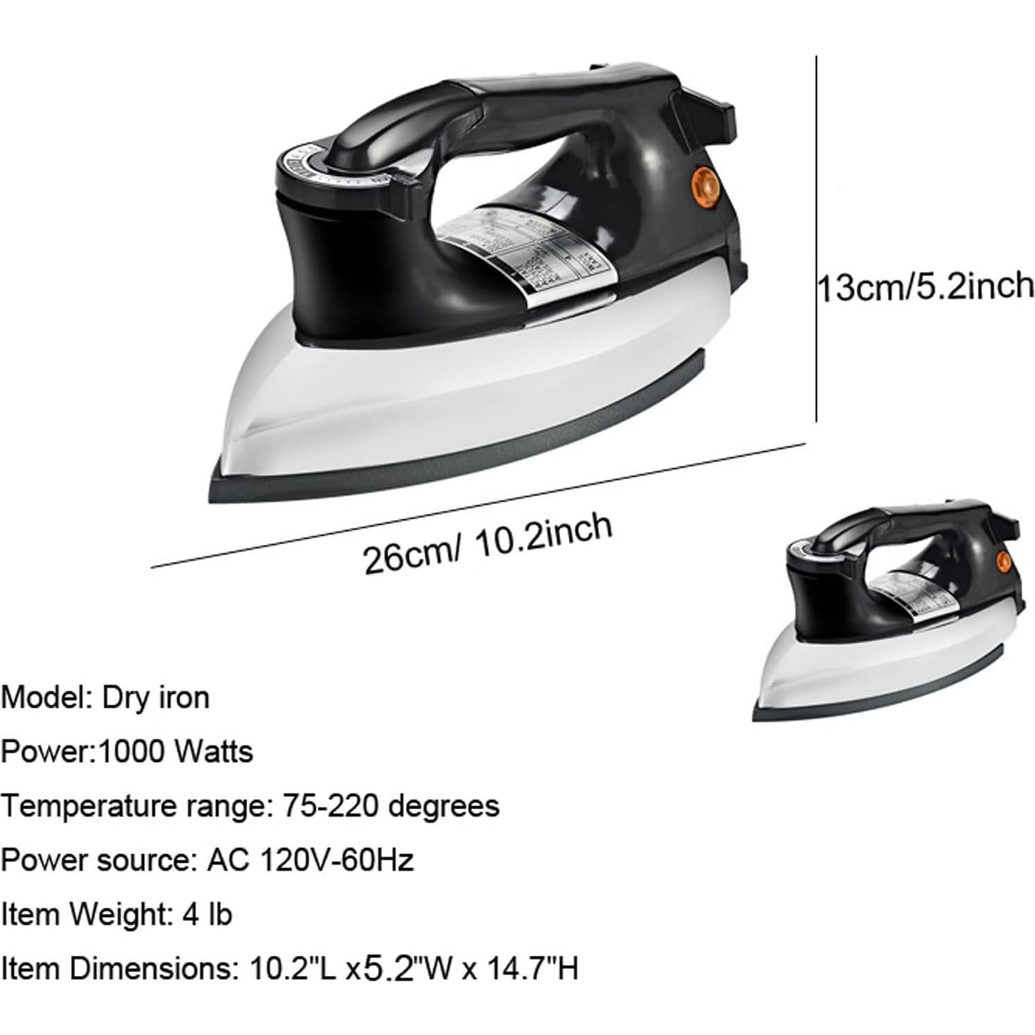 Plancha Eléctrica Vitasunhow VTDY-1 2.27kg Sin Vapor