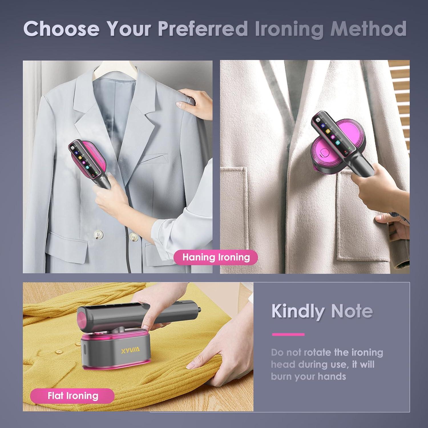 Vaporizador de Ropa Portátil XYVIA 1200W Pantalla Táctil 110ml