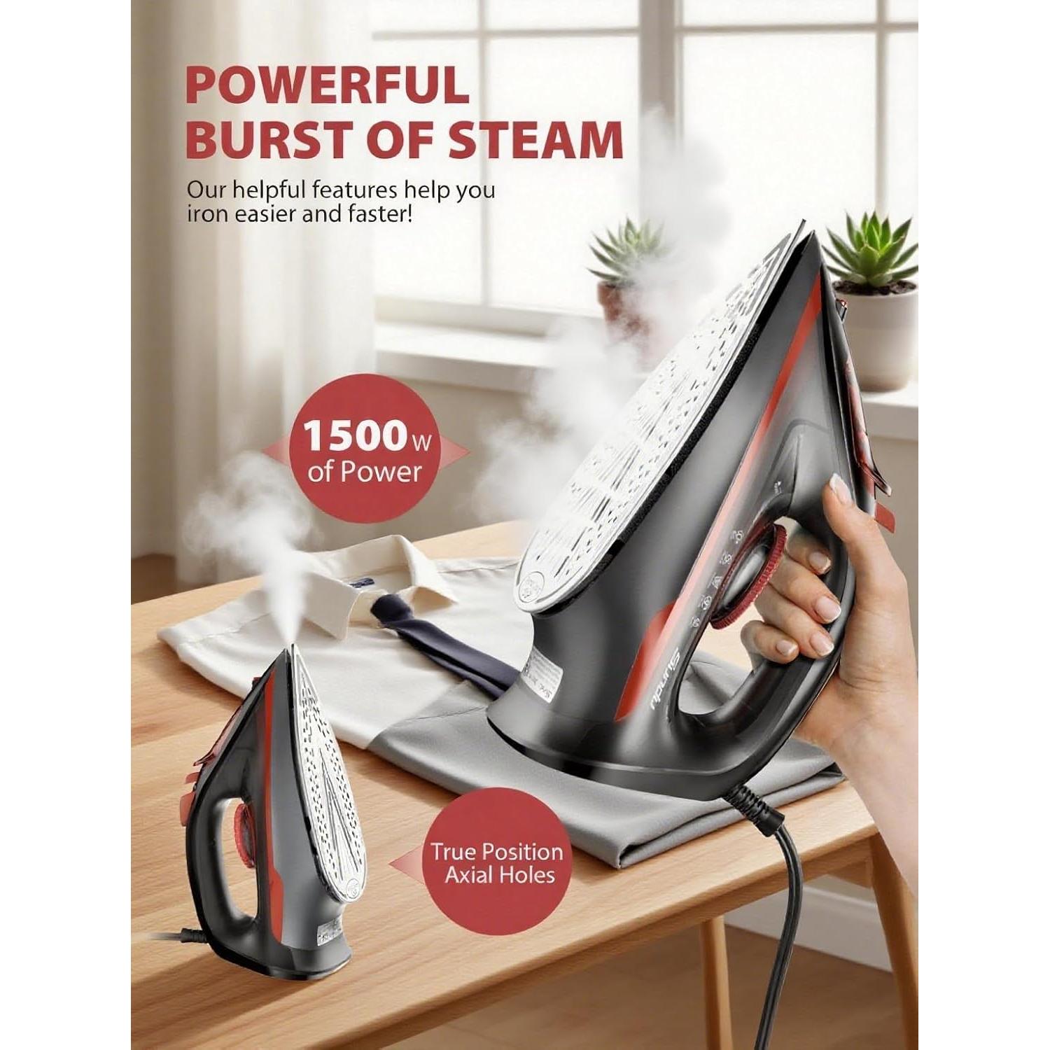 Plancha de Vapor SUNDU HJ-8065, Suela Cerámica, 1500W, 0.35L