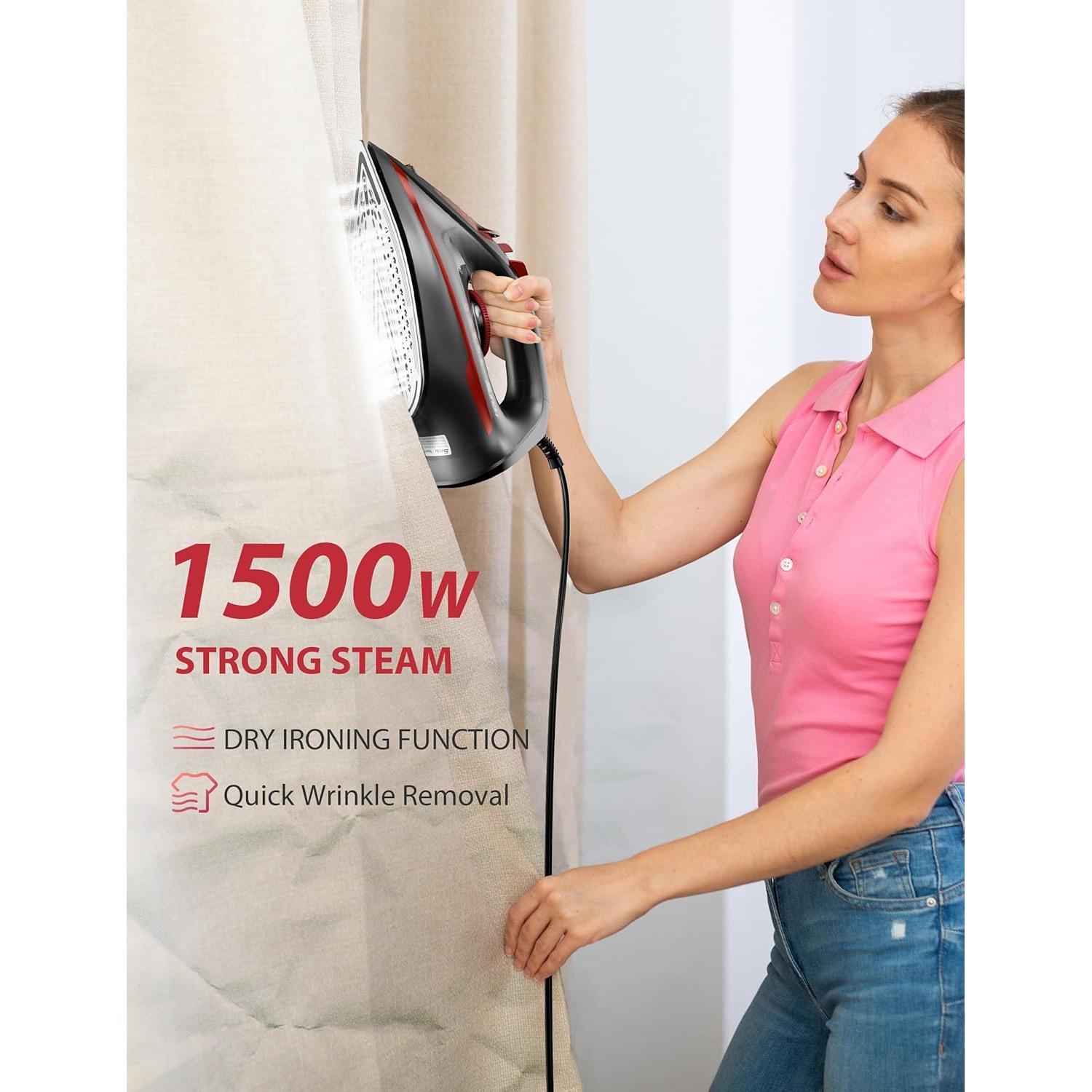 Plancha de Vapor SUNDU HJ-8065, Suela Cerámica, 1500W, 0.35L