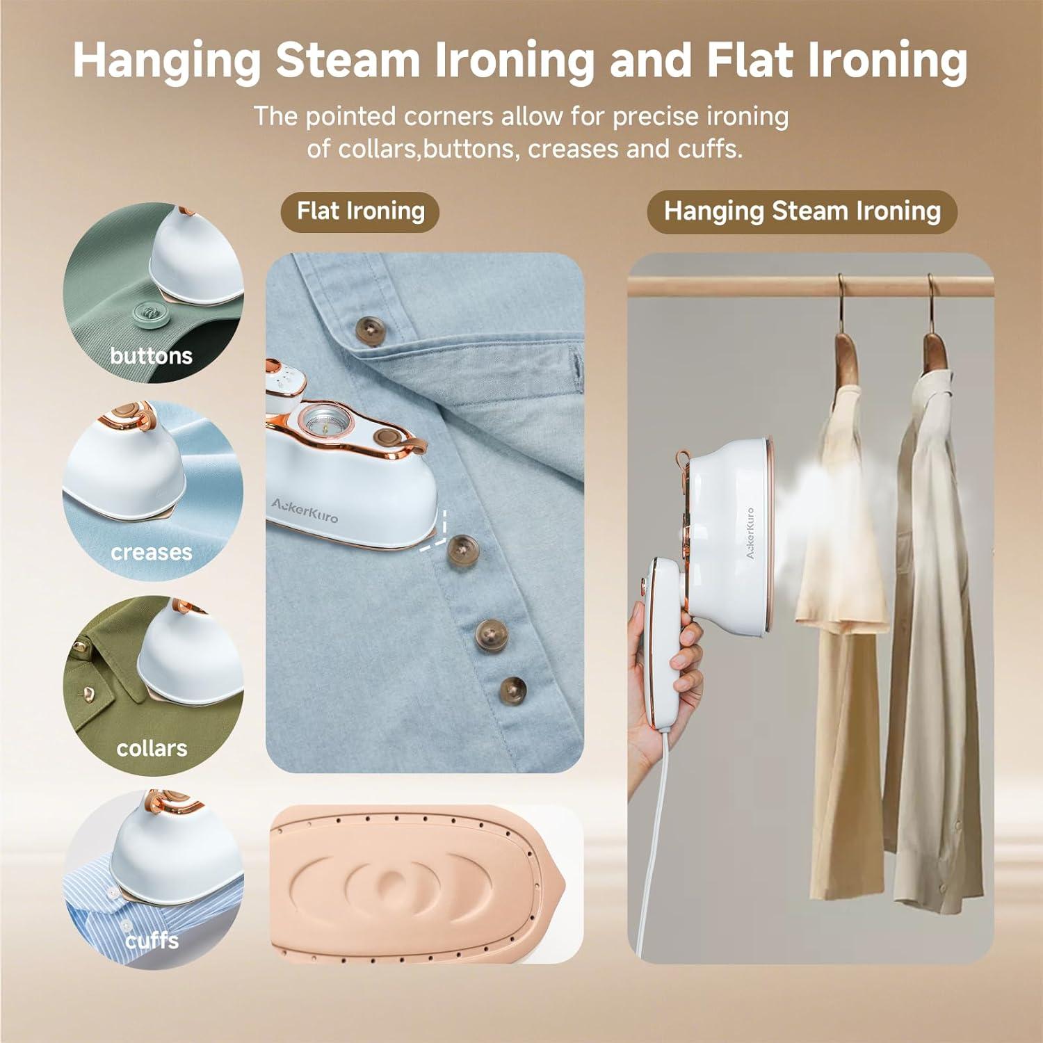 Vaporera de Viaje AckerKuro HX-6218 1200W 200ml Blanco